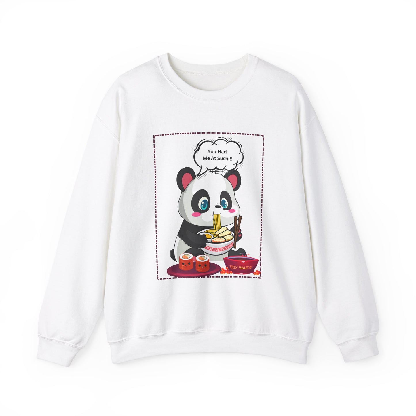 Sushi Lovers-Panda Sushi Lover Crewneck Sweatshirt - Unisex Heavy Blend™