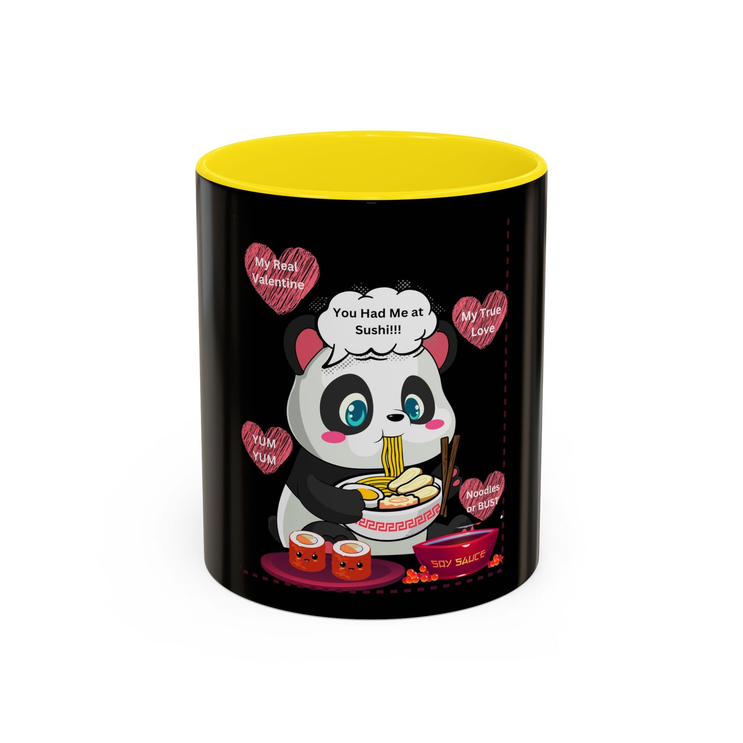 Cute Panda Sushi Lover Coffee Mug - Perfect for Valentine's Day