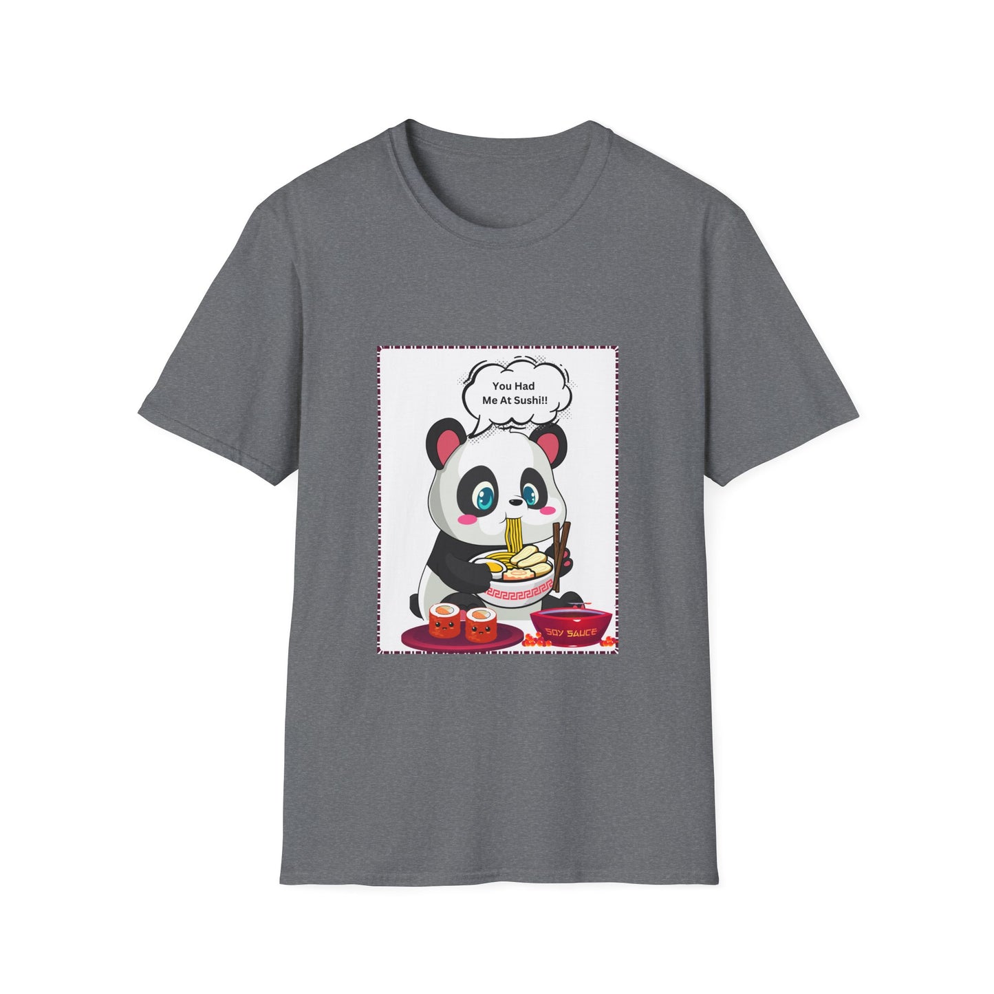 Sushi Lovers-Cute Panda Sushi Lover T-Shirt - Perfect for Foodies and Animal Lovers