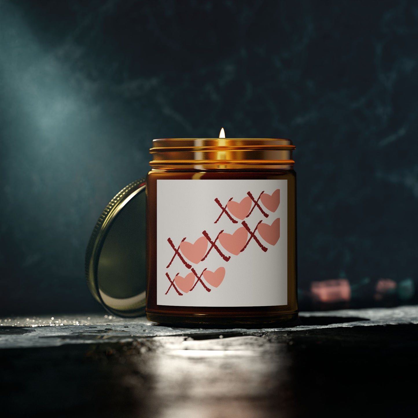 Romantic Heart Scented Candles - Coconut Apricot Wax
