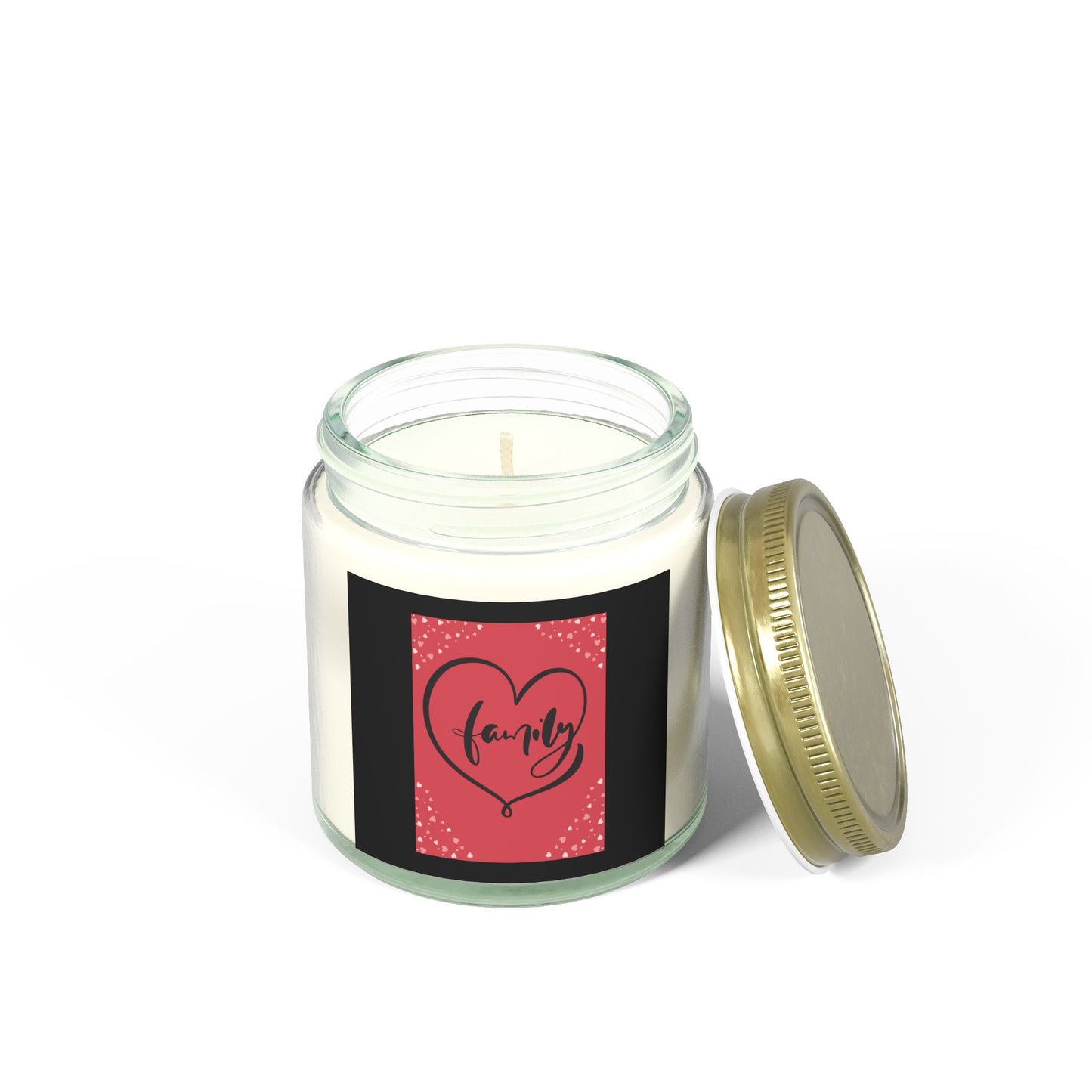 Family Scented Candle - Coconut Apricot Wax (4oz, 9oz) - Warm Home Ambiance