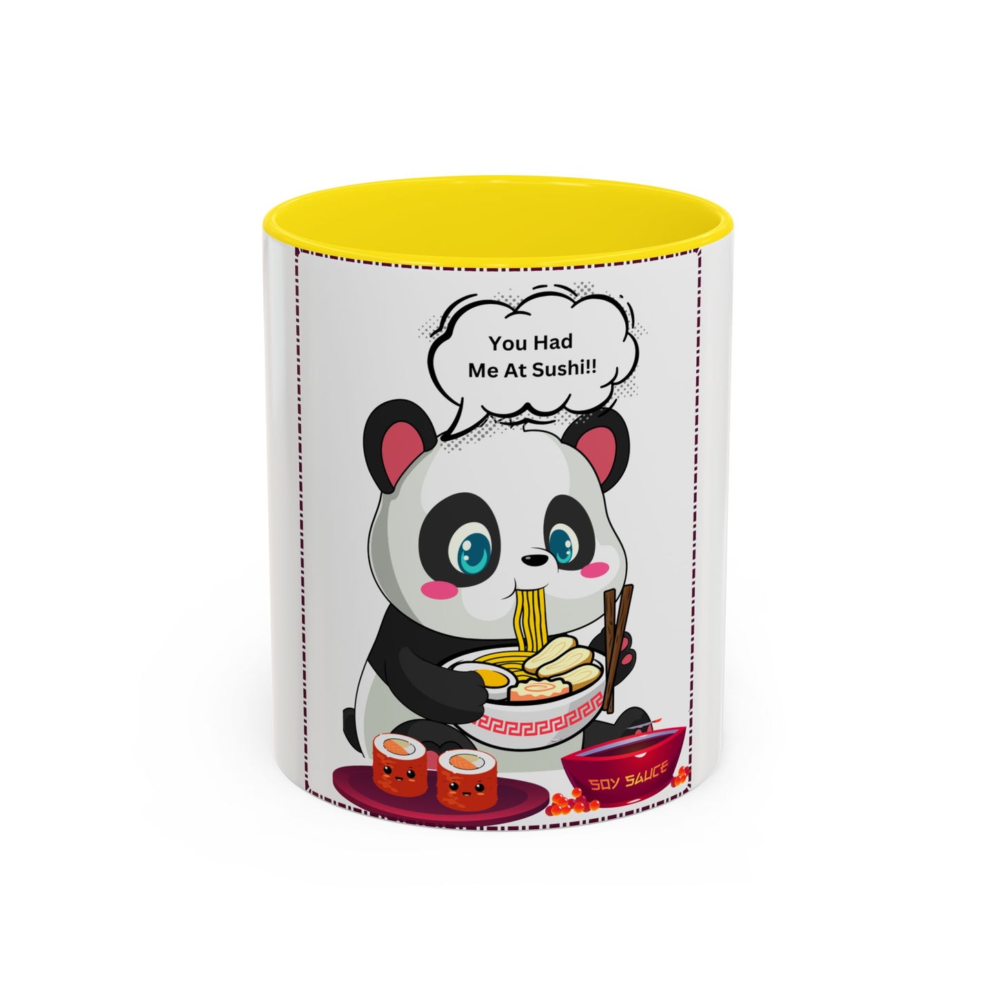 Cute Panda Sushi Coffee Mug - "You Had Me At Sushi"
