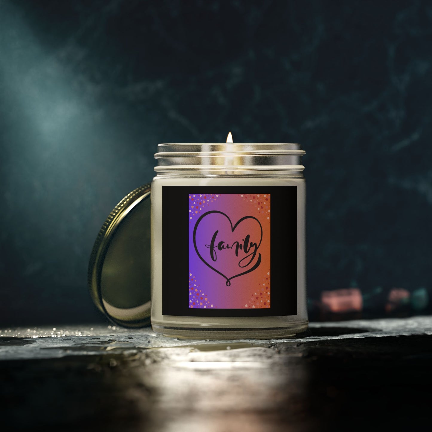 Family Love Scented Candle - Coconut Apricot Wax - 4oz & 9oz