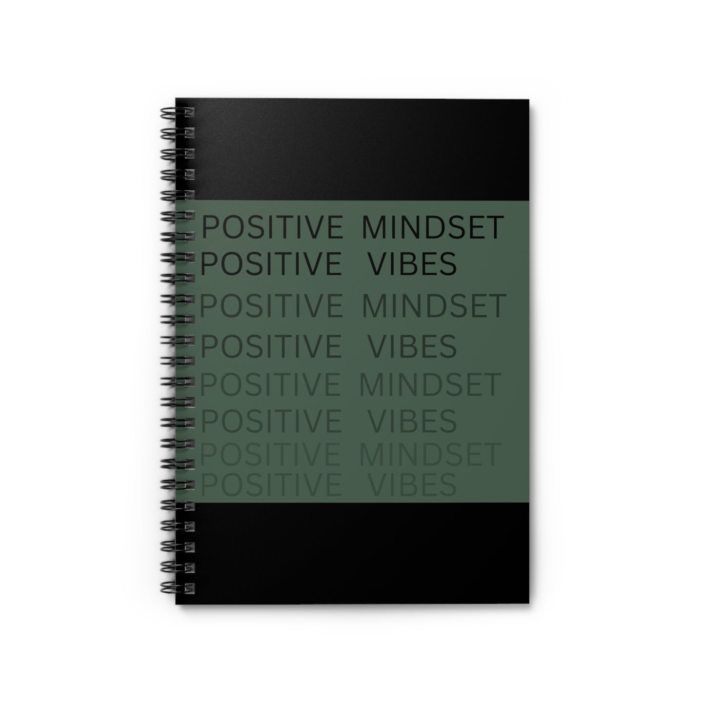 Positive Mindset Positive Vibes Spiral Notebook - Ruled Line