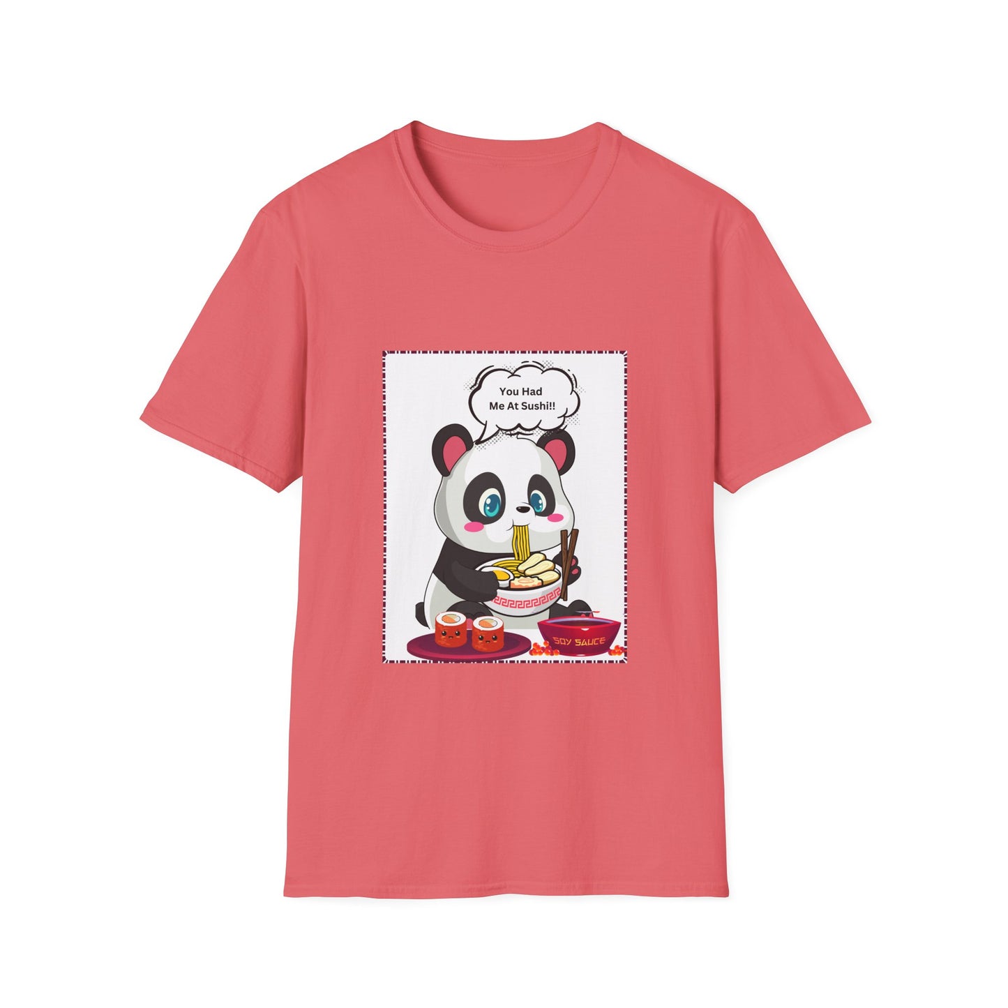 Sushi Lovers-Cute Panda Sushi Lover T-Shirt - Perfect for Foodies and Animal Lovers