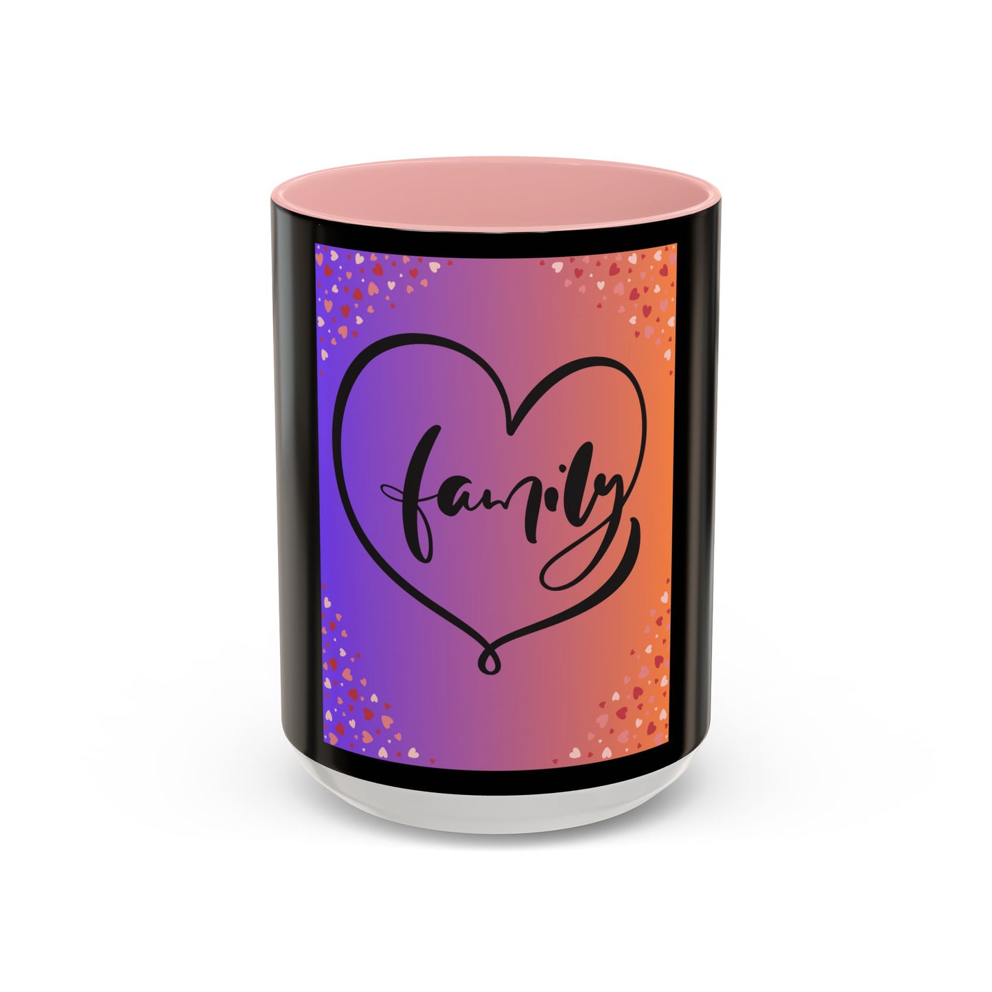 Family Love Accent Coffee Mug - Warm Gradient Design, Perfect Gift for Loved Ones