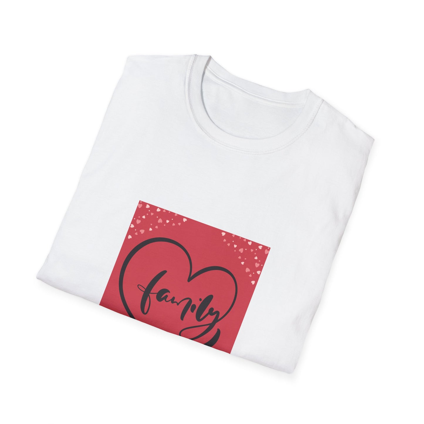 Family Heart Unisex Softstyle T-Shirt - Perfect for Family Gatherings, Celebrations & Holidays
