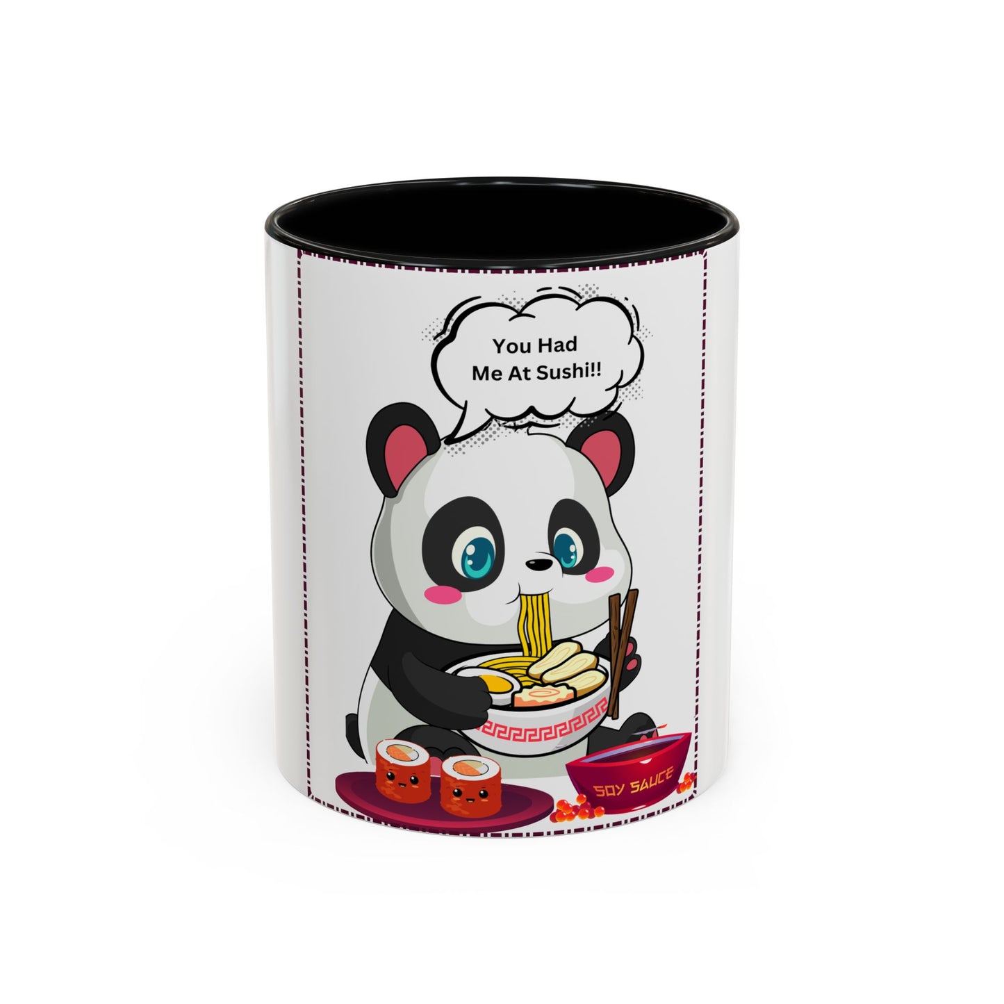 Cute Panda Sushi Coffee Mug - "You Had Me At Sushi"