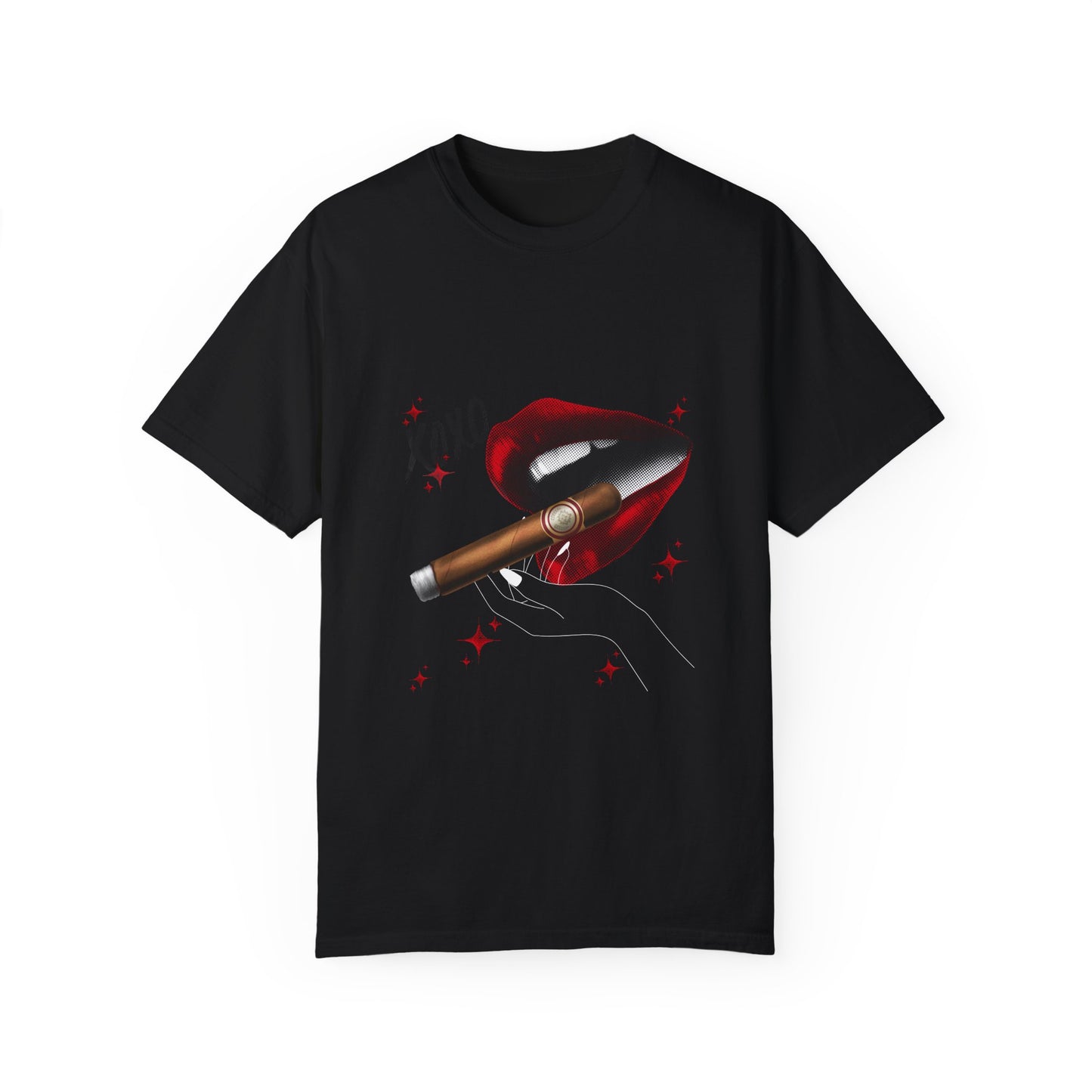 XOXO Red Lip and Cigar Unisex Garment-Dyed T-Shirt