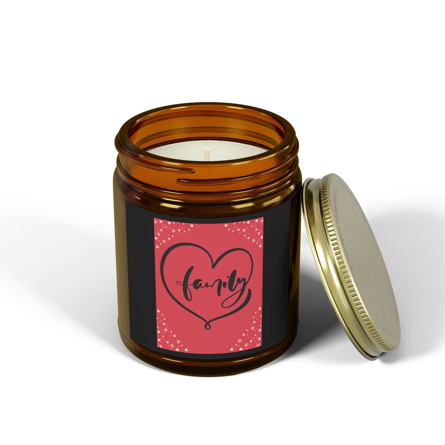 Family Scented Candle - Coconut Apricot Wax (4oz, 9oz) - Warm Home Ambiance