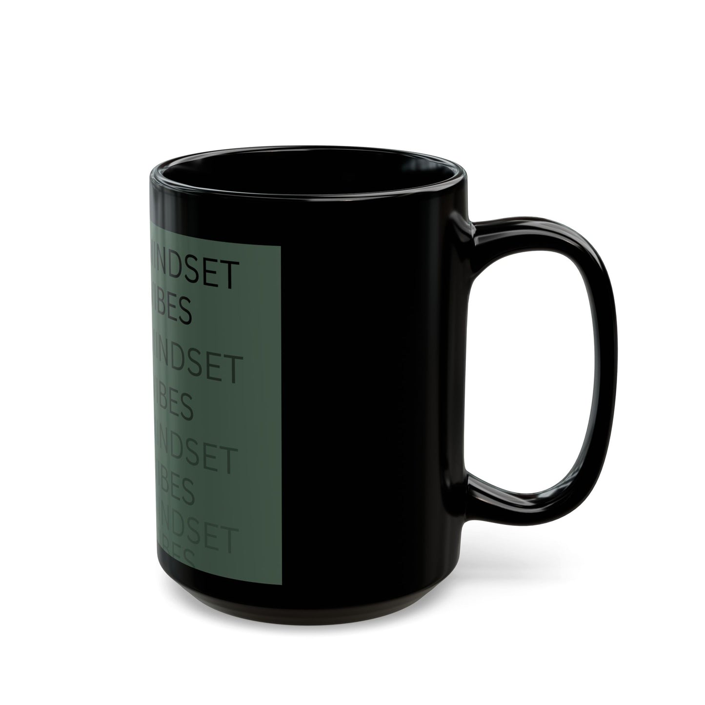 Positive Mindset Black Mug - 11oz & 15oz Motivational Coffee Cup for Daily Inspiration