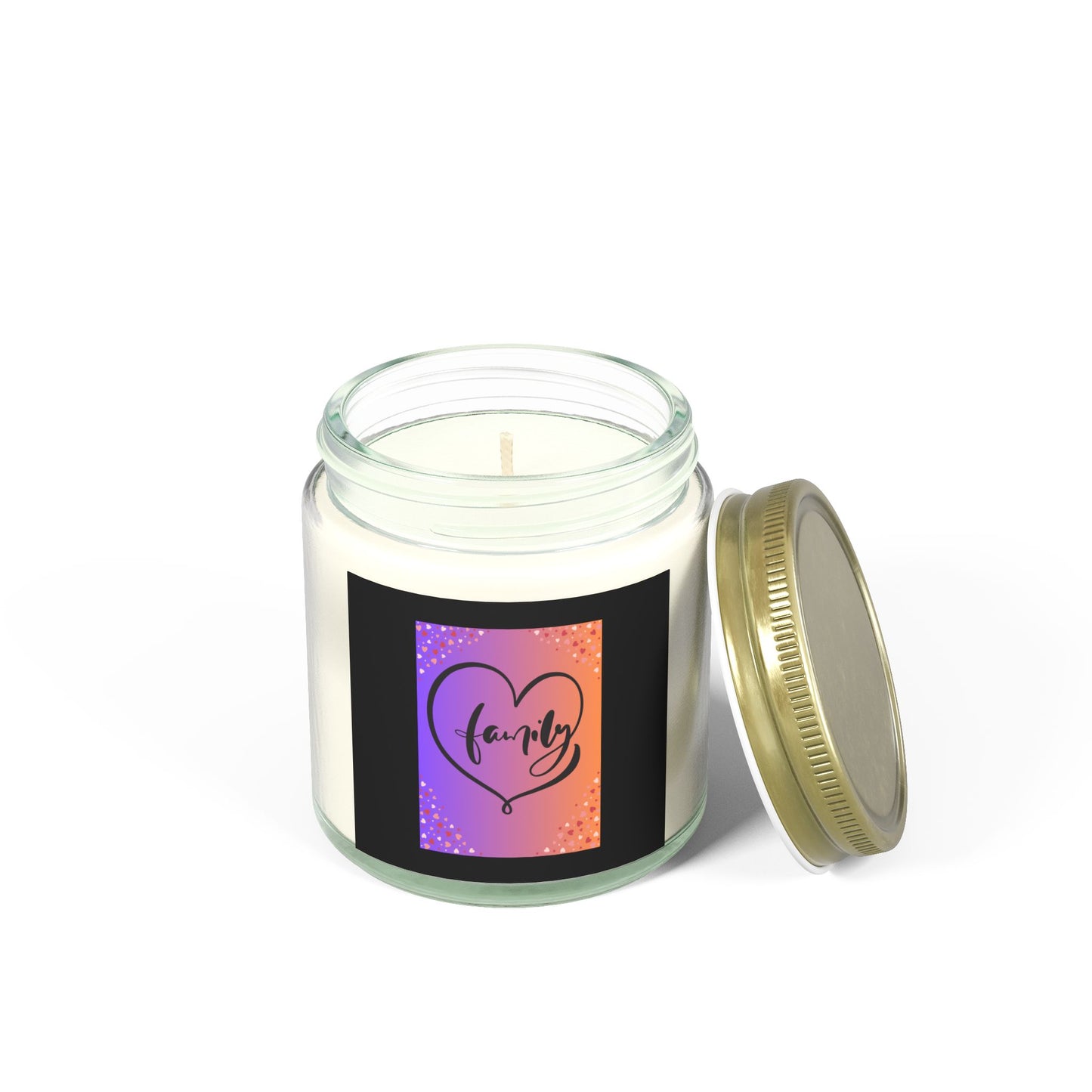Family Love Scented Candle - Coconut Apricot Wax - 4oz & 9oz