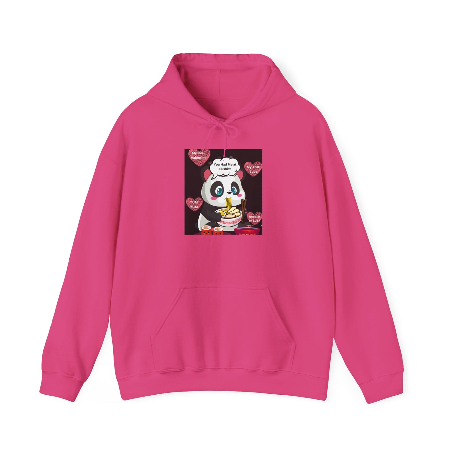Sushi Lovers-Cute Panda Eating Noodles Unisex Hoodie – Cozy & Fun Design