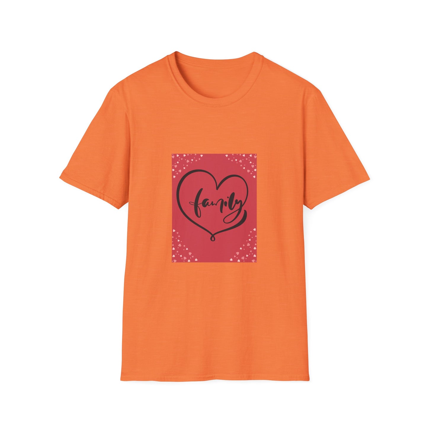 Family Heart Unisex Softstyle T-Shirt - Perfect for Family Gatherings, Celebrations & Holidays