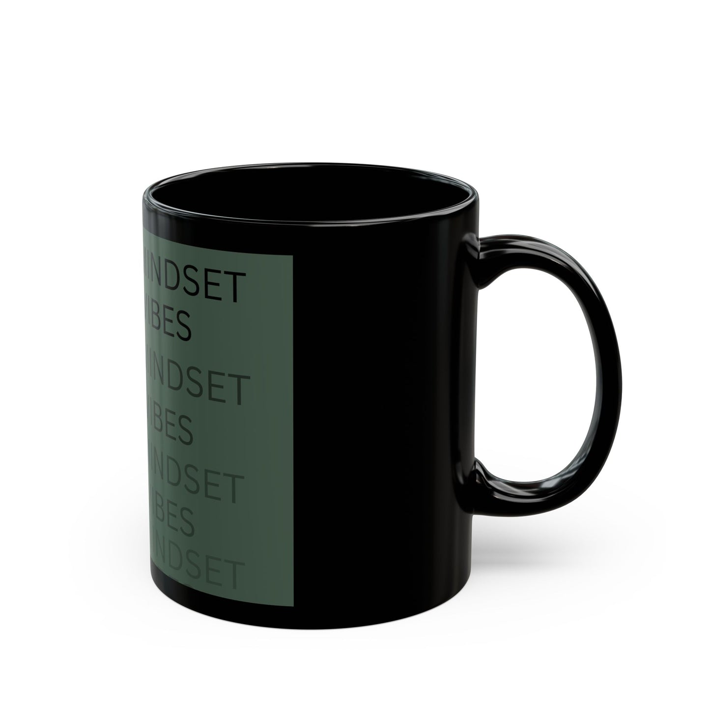 Positive Mindset Black Mug - 11oz & 15oz Motivational Coffee Cup for Daily Inspiration
