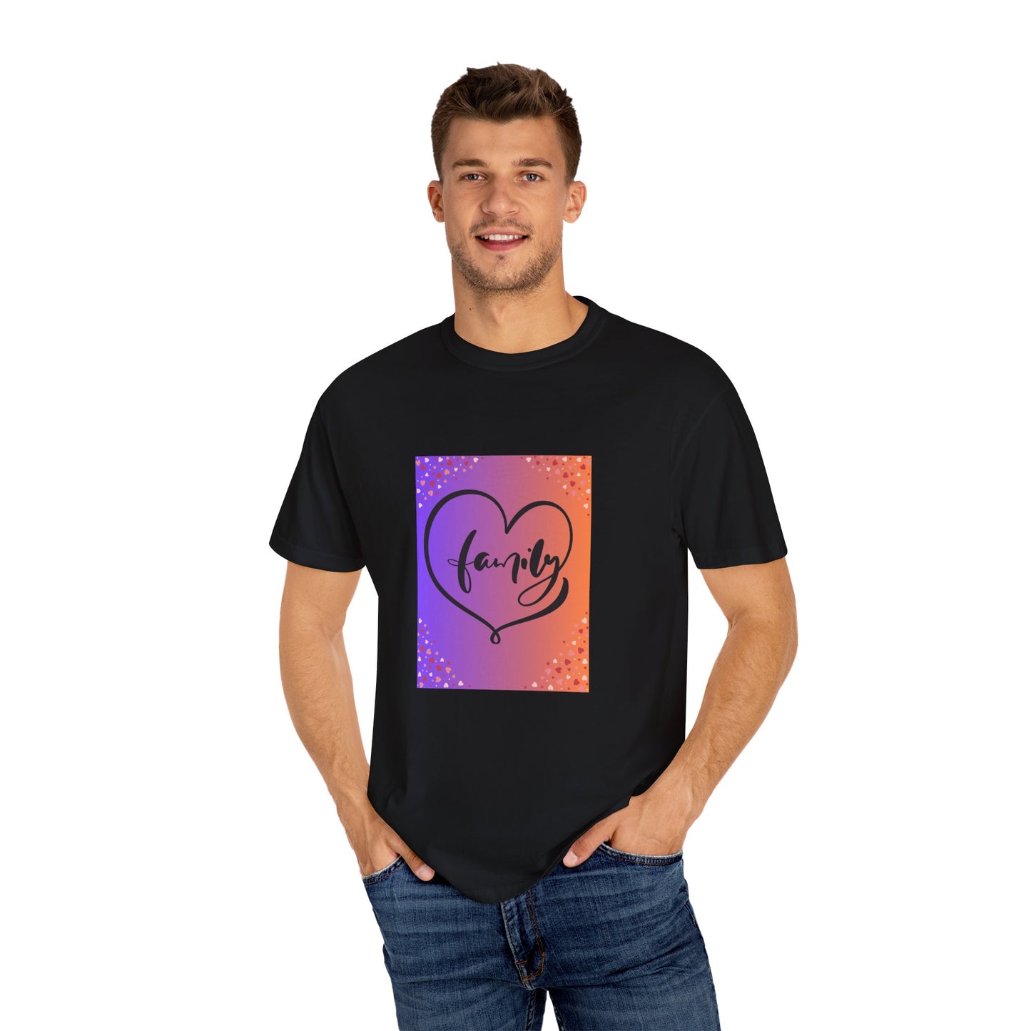 Family Love Unisex Garment-Dyed T-Shirt