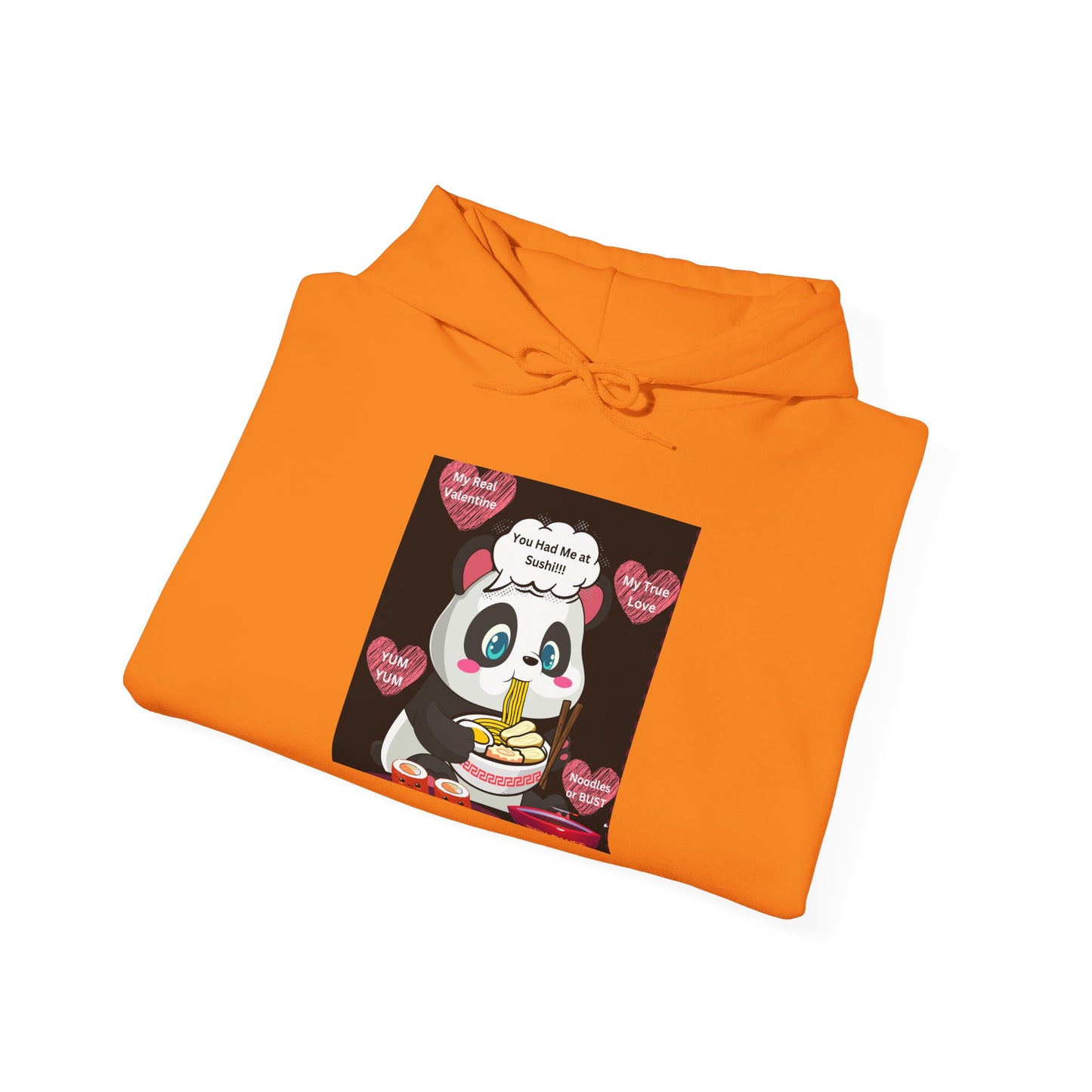 Sushi Lovers-Cute Panda Eating Noodles Unisex Hoodie – Cozy & Fun Design