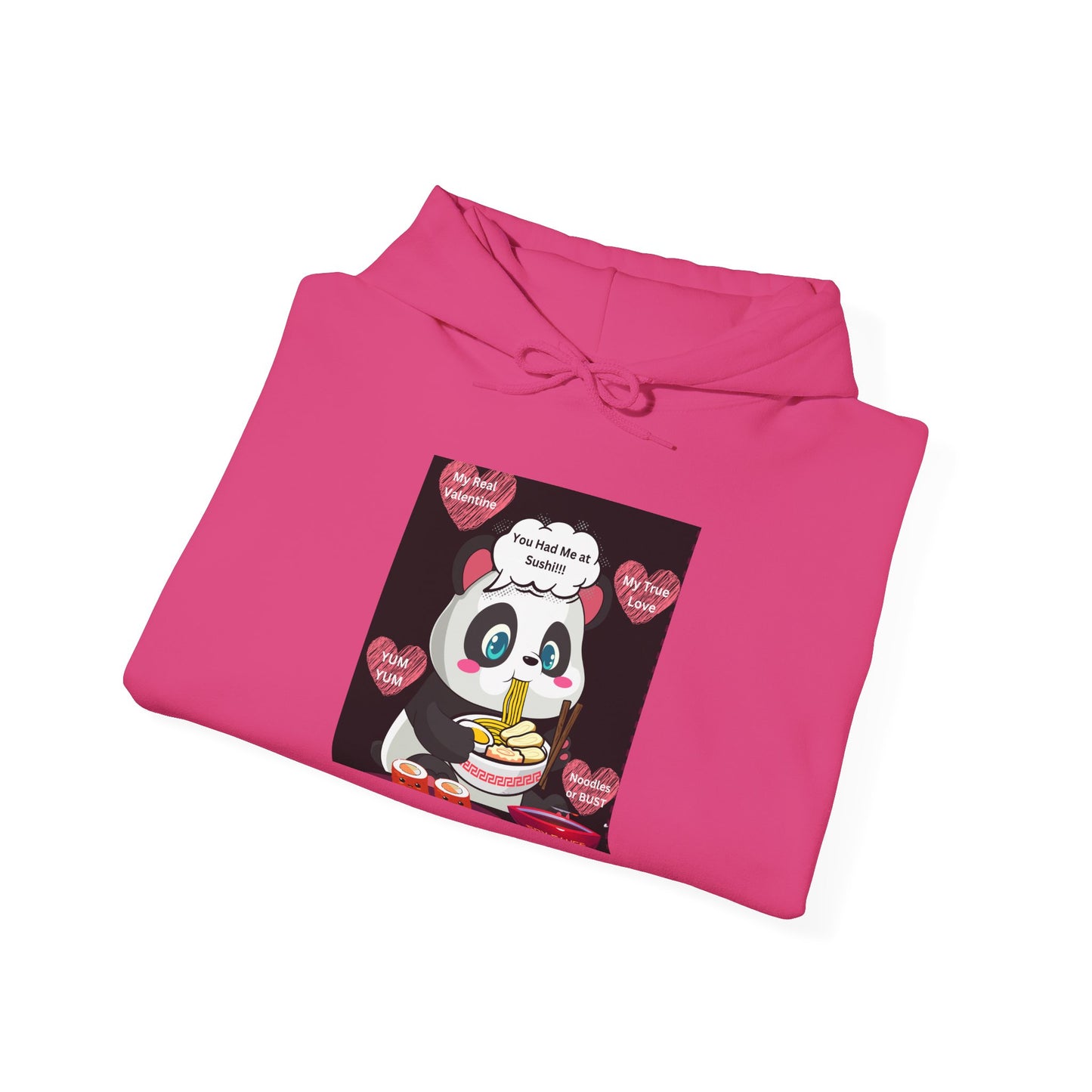 Sushi Lovers-Cute Panda Eating Noodles Unisex Hoodie – Cozy & Fun Design