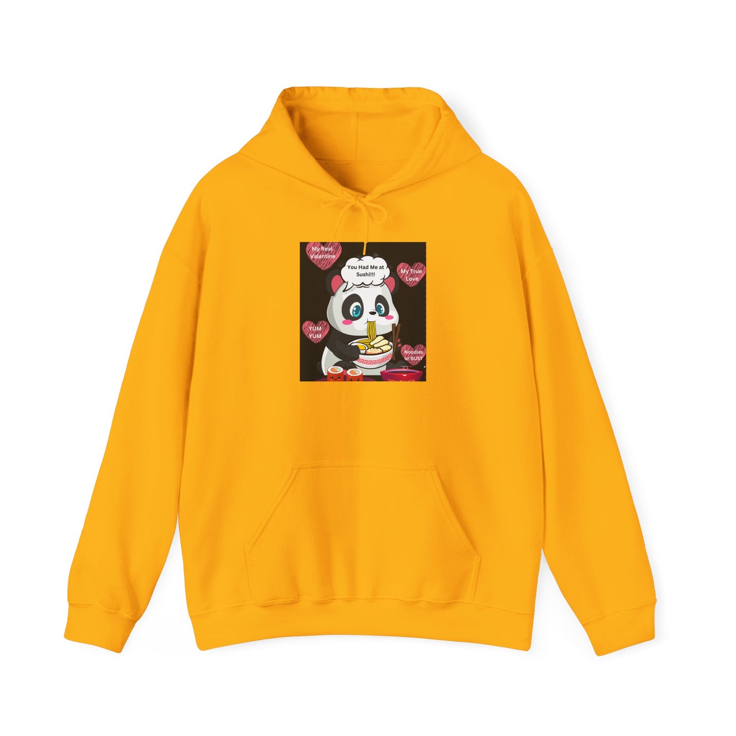 Sushi Lovers-Cute Panda Eating Noodles Unisex Hoodie – Cozy & Fun Design