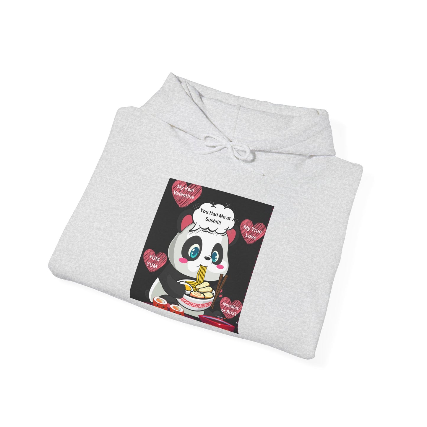 Sushi Lovers-Cute Panda Eating Noodles Unisex Hoodie – Cozy & Fun Design