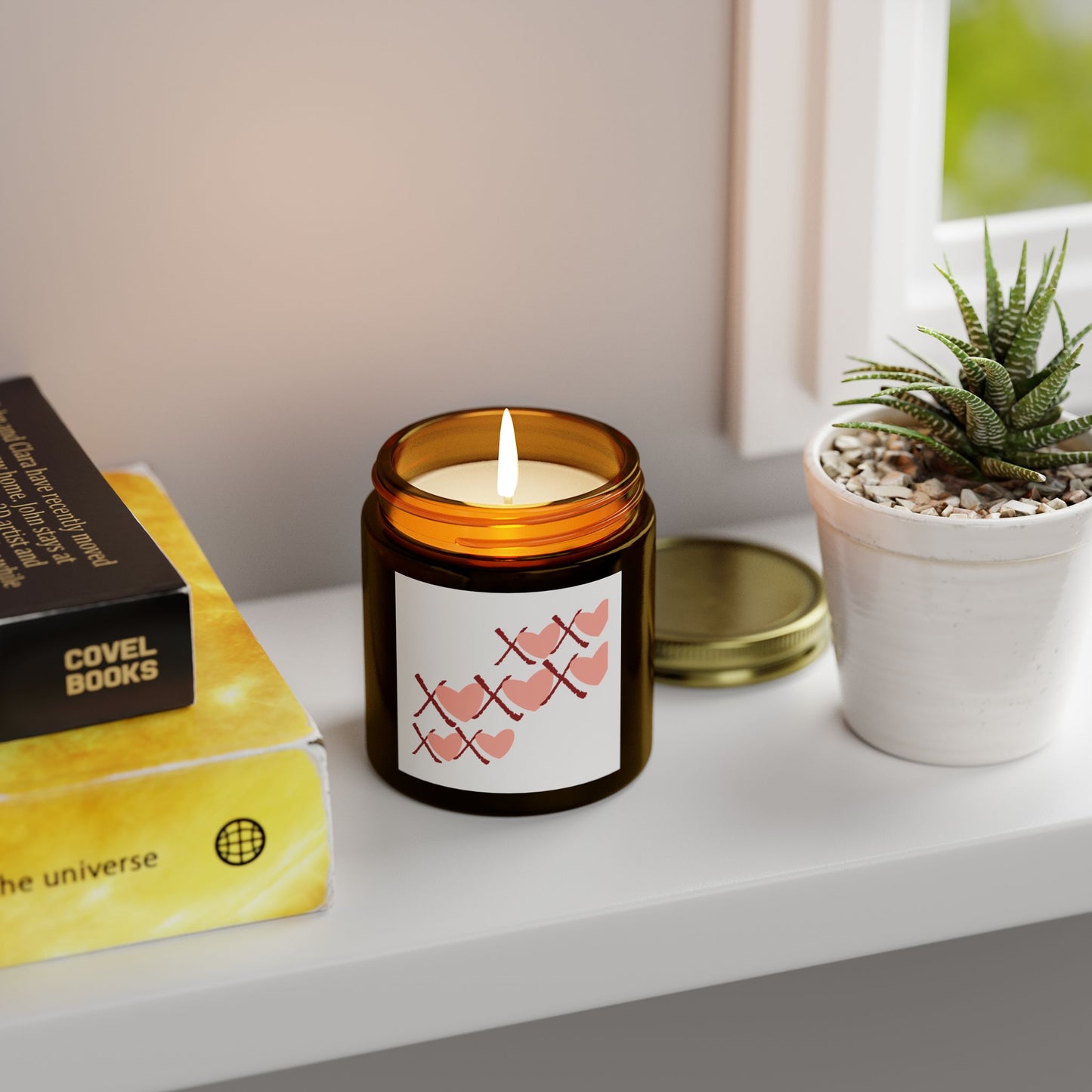 Romantic Heart Scented Candles - Coconut Apricot Wax