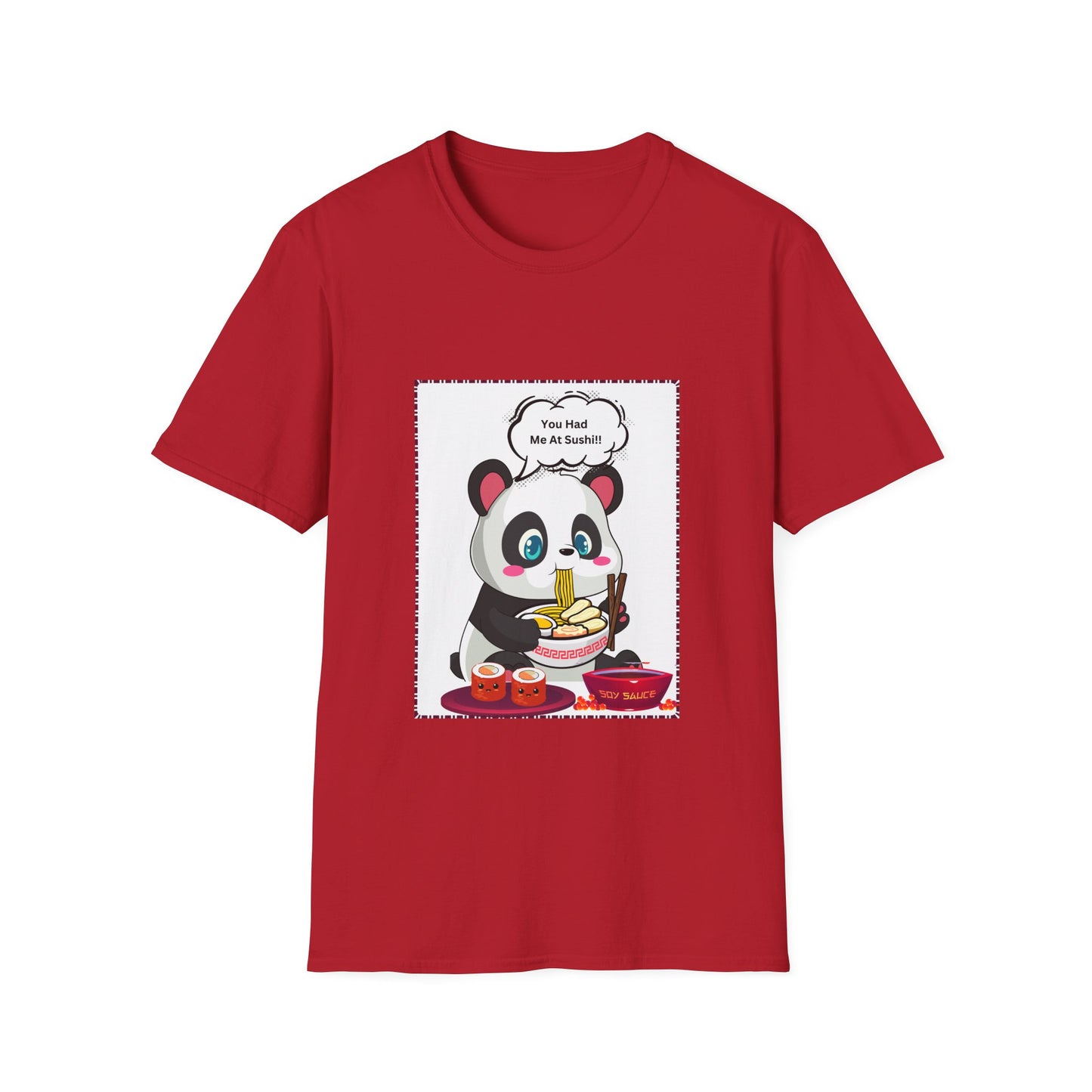 Sushi Lovers-Cute Panda Sushi Lover T-Shirt - Perfect for Foodies and Animal Lovers
