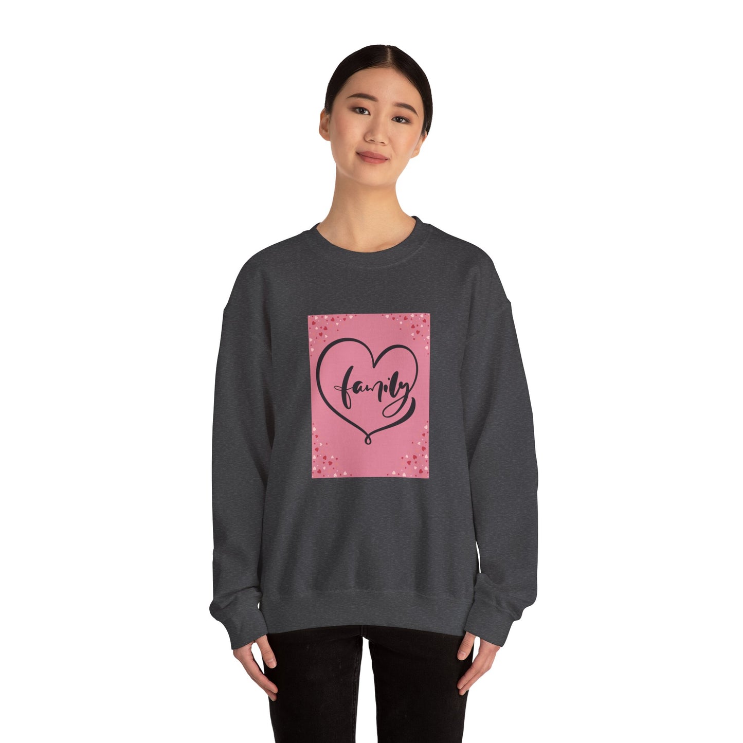 Family Love Crewneck Sweatshirt - Comfortable Unisex Apparel for Cozy Moments