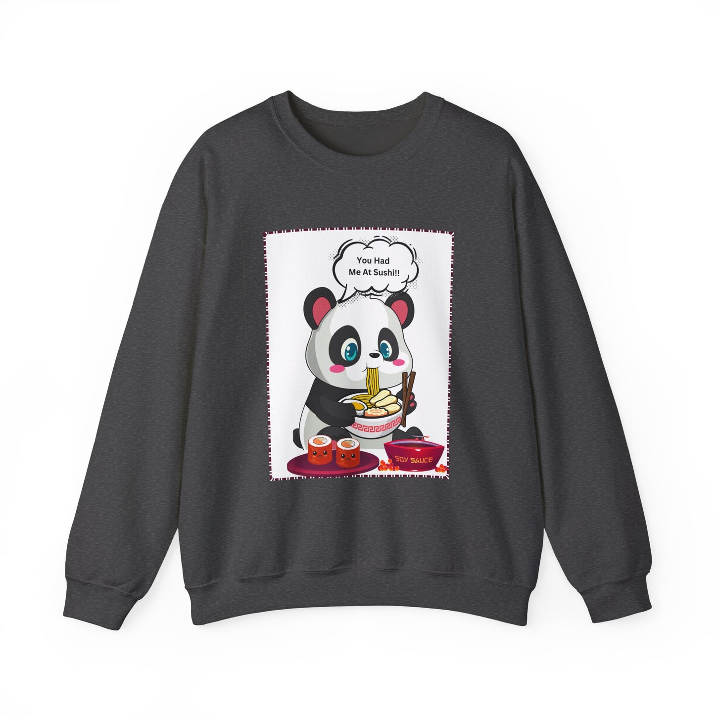 Sushi Lovers-Panda Sushi Lover Crewneck Sweatshirt - Unisex Heavy Blend™