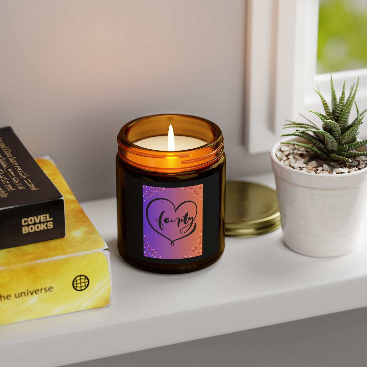 Family Love Scented Candle - Coconut Apricot Wax - 4oz & 9oz