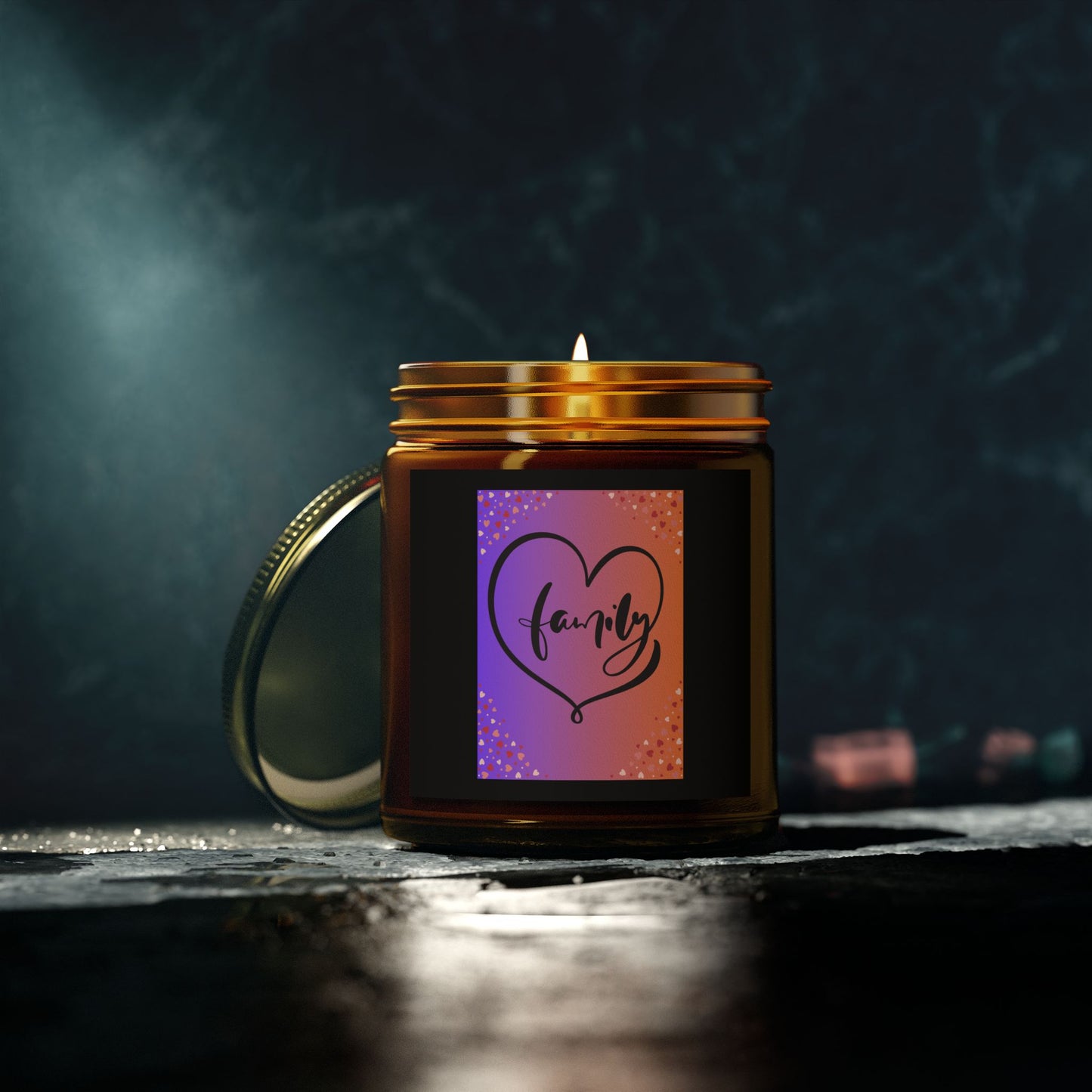 Family Love Scented Candle - Coconut Apricot Wax - 4oz & 9oz