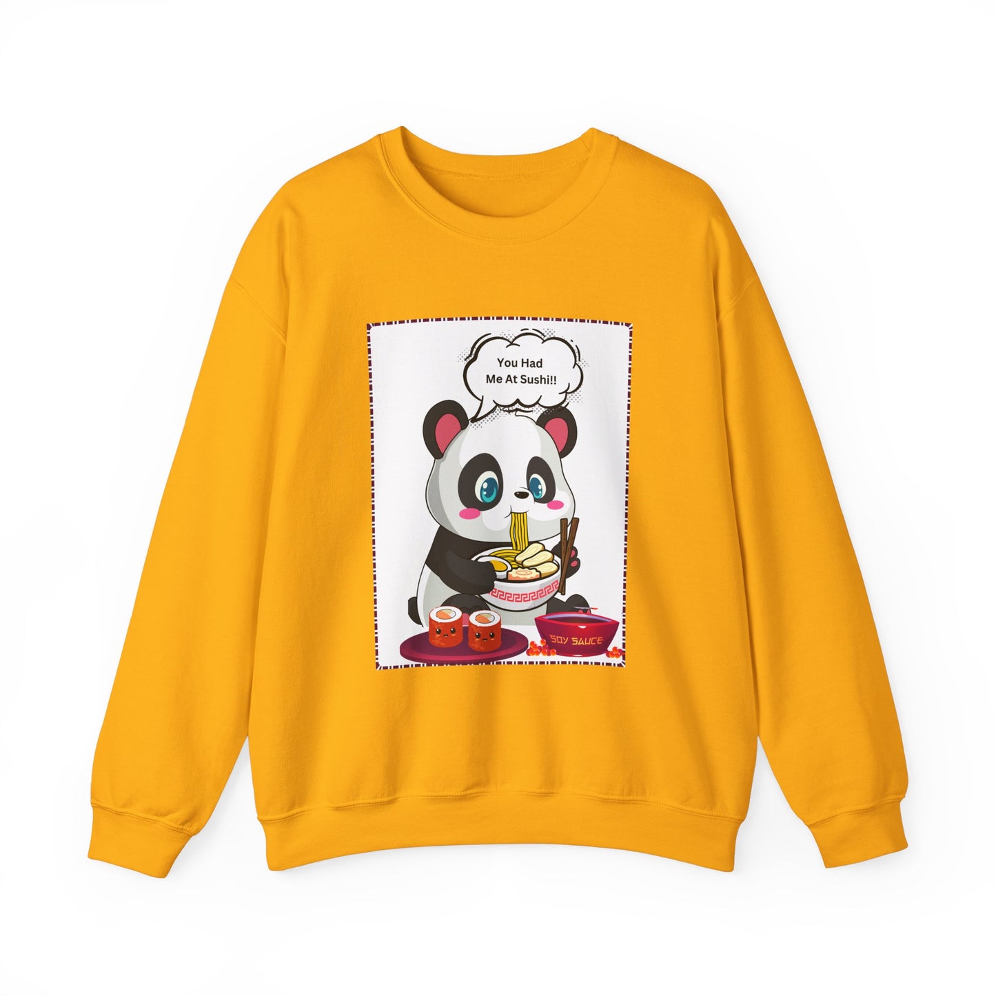 Sushi Lovers-Panda Sushi Lover Crewneck Sweatshirt - Unisex Heavy Blend™