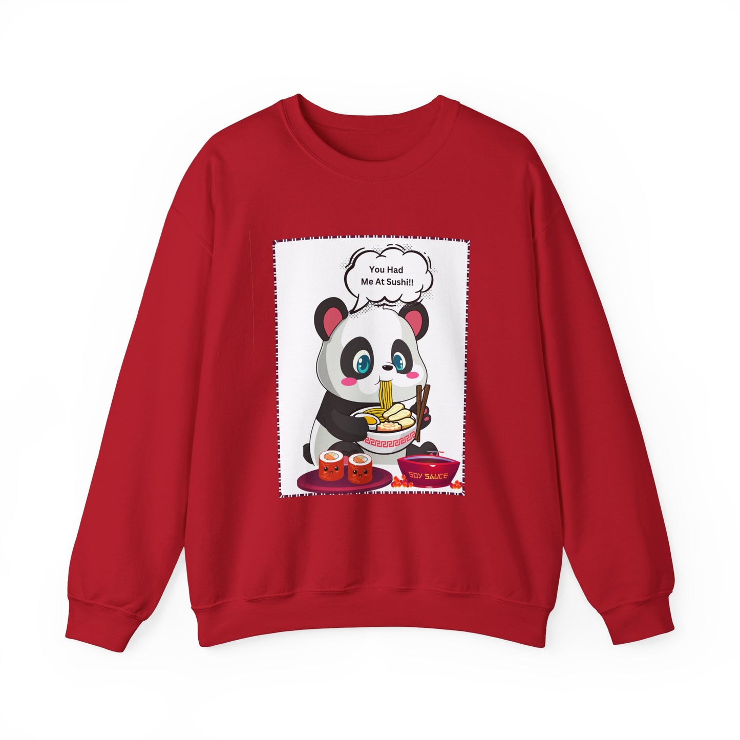 Sushi Lovers-Panda Sushi Lover Crewneck Sweatshirt - Unisex Heavy Blend™