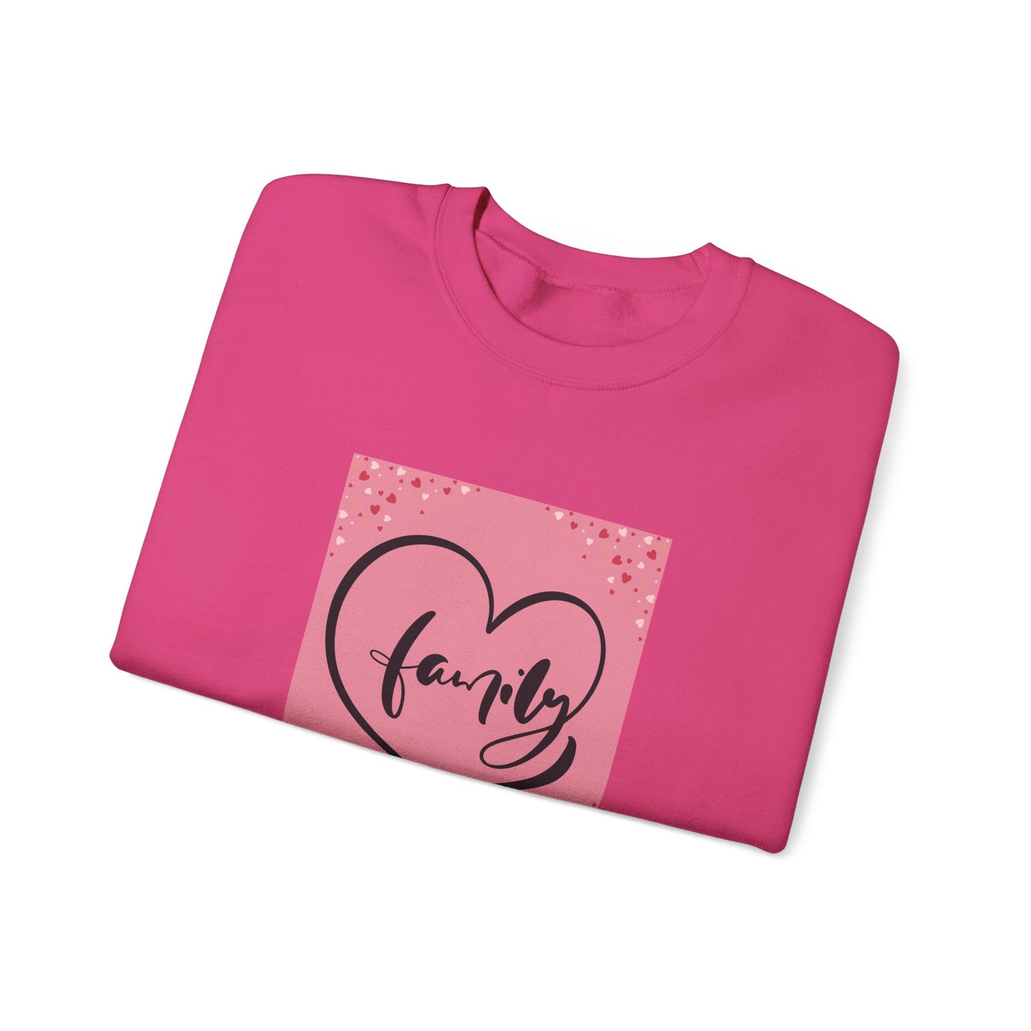 Family Love Crewneck Sweatshirt - Comfortable Unisex Apparel for Cozy Moments