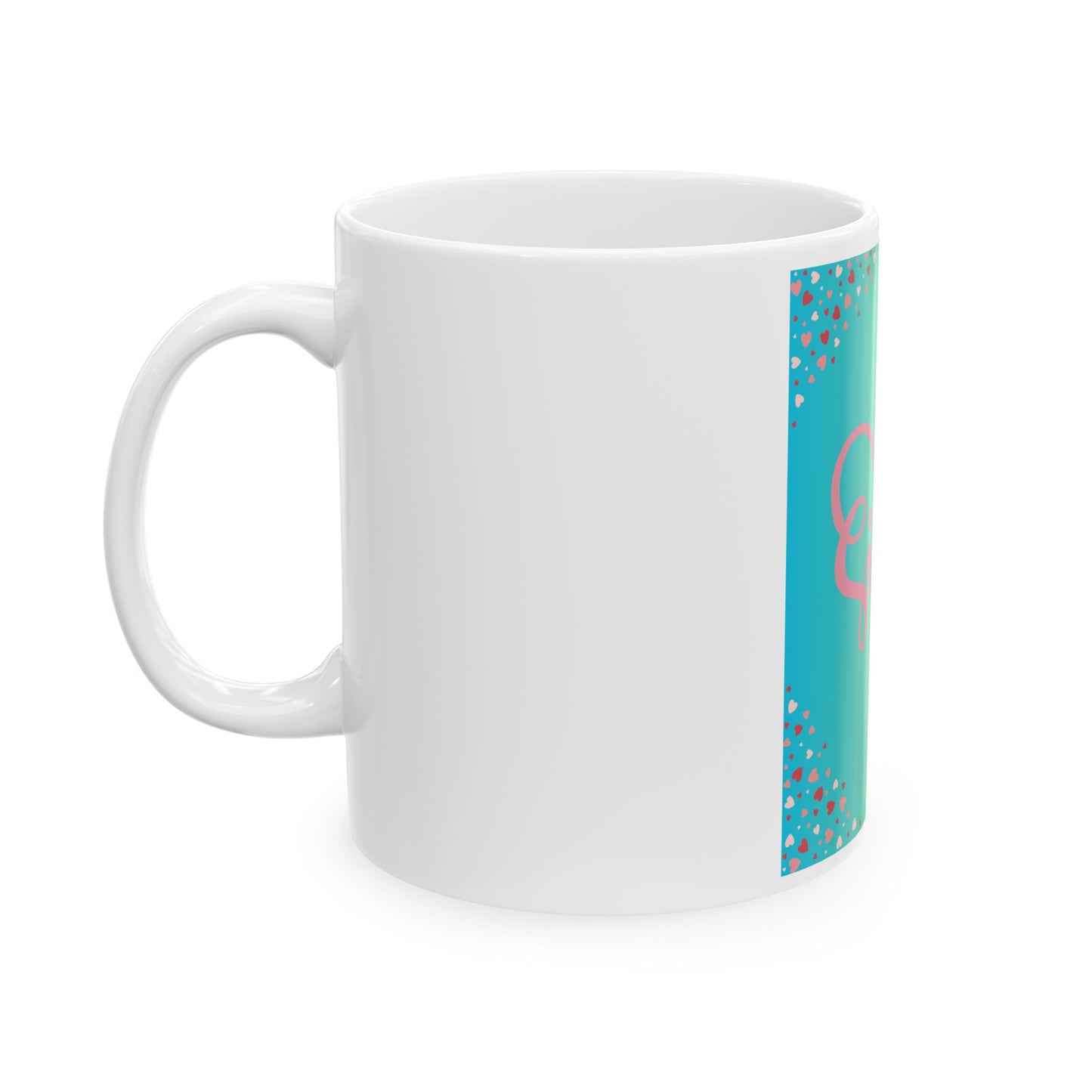 Sister Love Ceramic Mug - Colorful Heart Design | Perfect Gift for Sisters