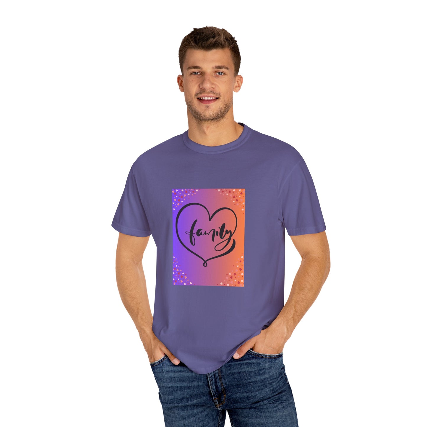 Family Love Unisex Garment-Dyed T-Shirt