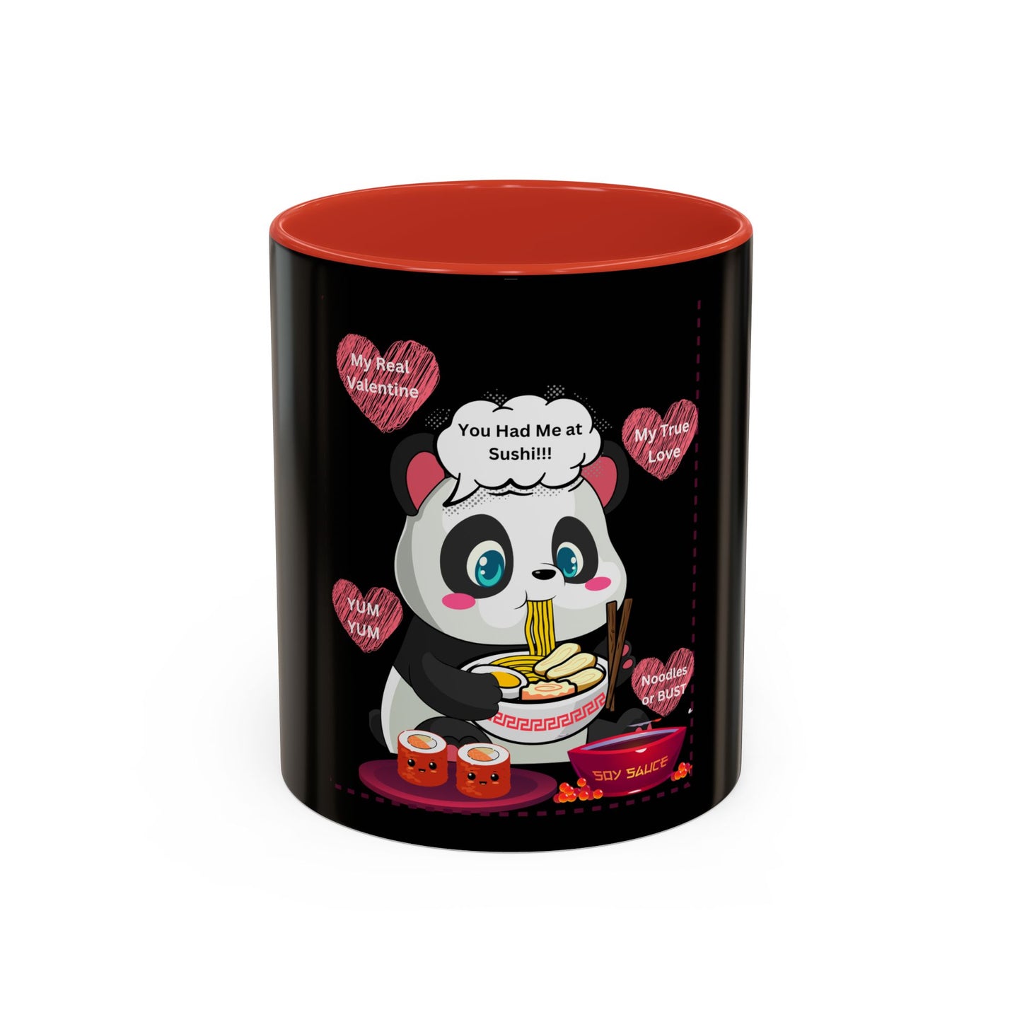 Cute Panda Sushi Lover Coffee Mug - Perfect for Valentine's Day