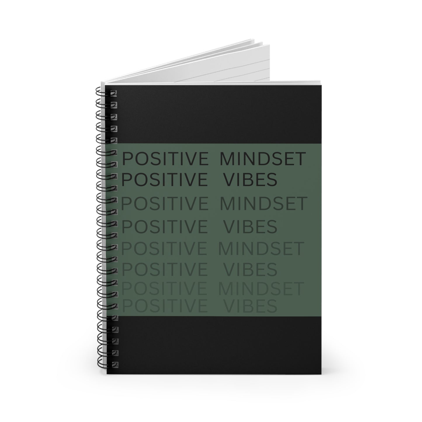 Positive Mindset Positive Vibes Spiral Notebook - Ruled Line
