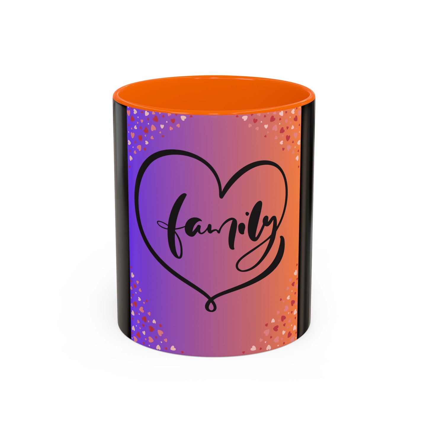 Family Love Accent Coffee Mug - Warm Gradient Design, Perfect Gift for Loved Ones