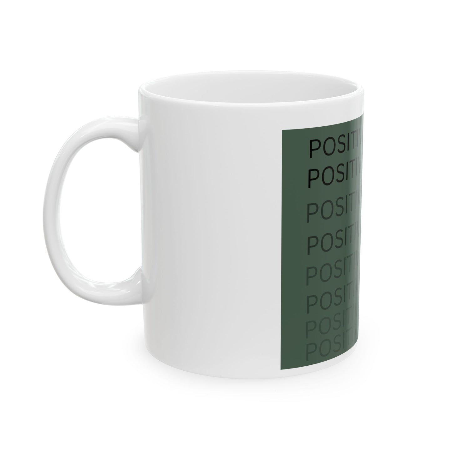 Positive Mindset Positive Vibes Ceramic Mug, (11oz, 15oz)