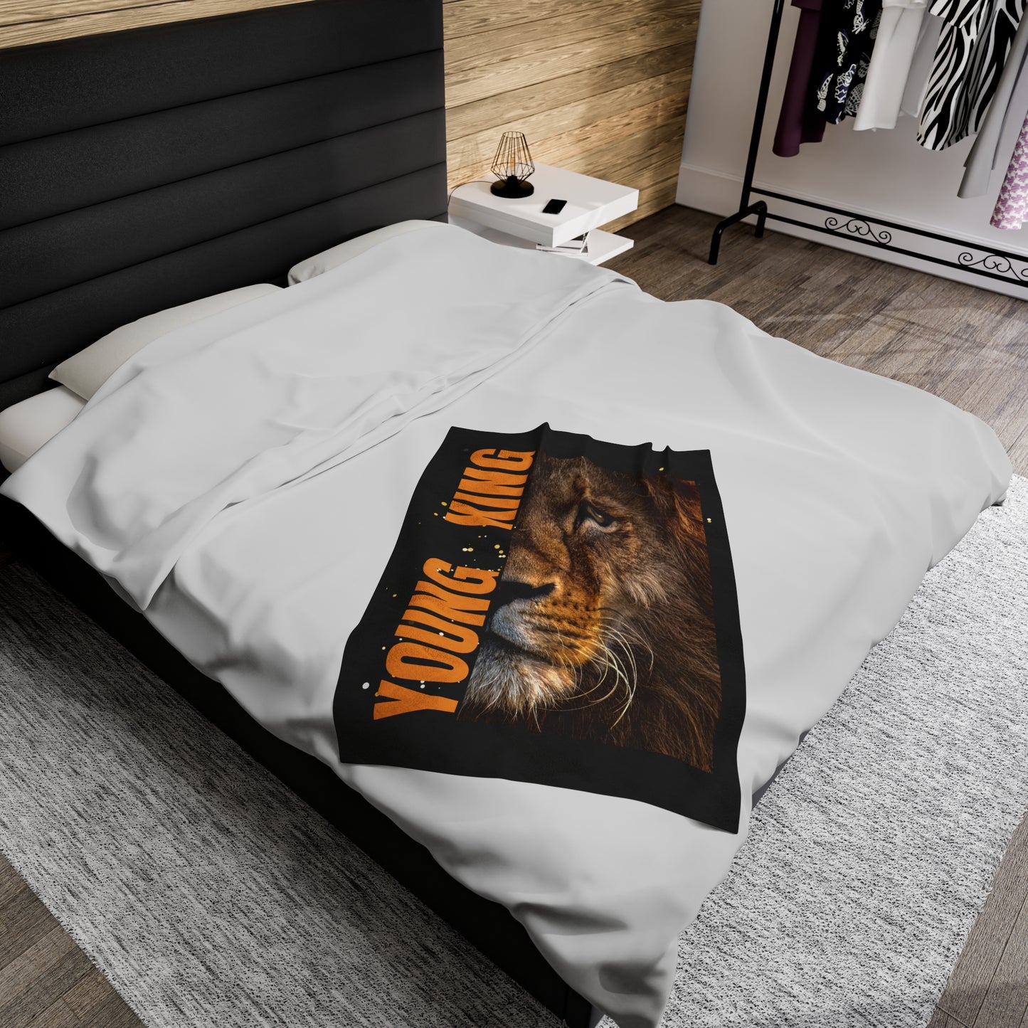 Young King Velveteen Plush Blanket - Cozy Luxury for Young Leaders