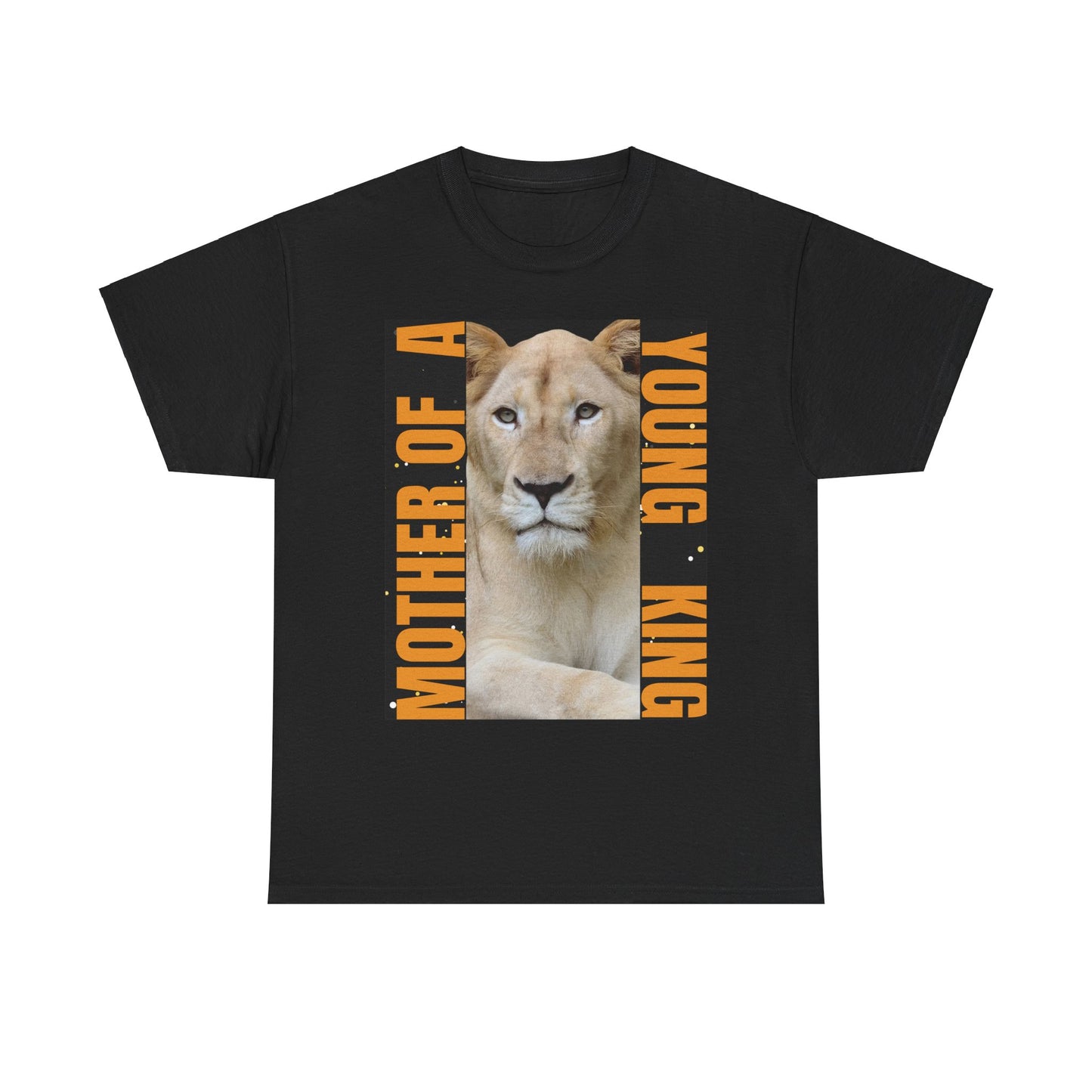 Mother of a Young King Unisex Heavy Cotton Tee - Bold Lion Design for Proud Moms