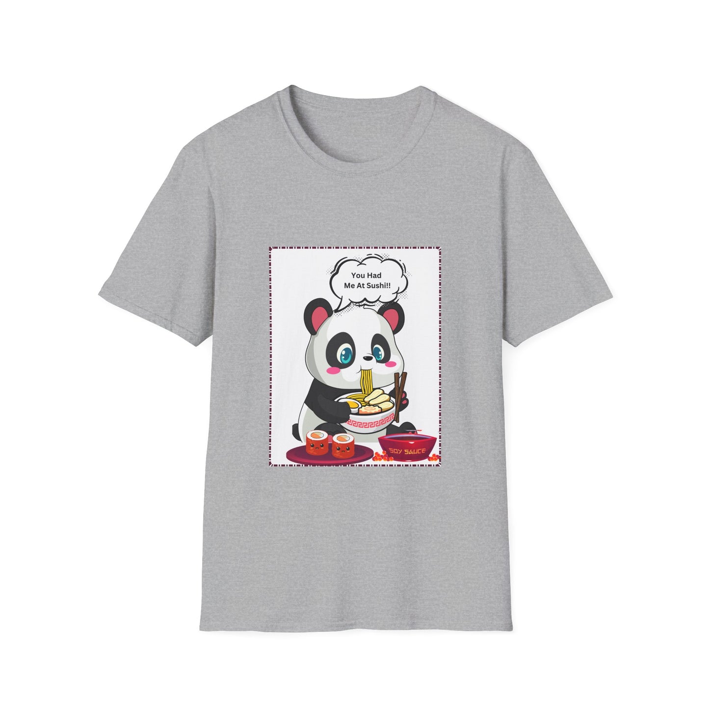 Sushi Lovers-Cute Panda Sushi Lover T-Shirt - Perfect for Foodies and Animal Lovers