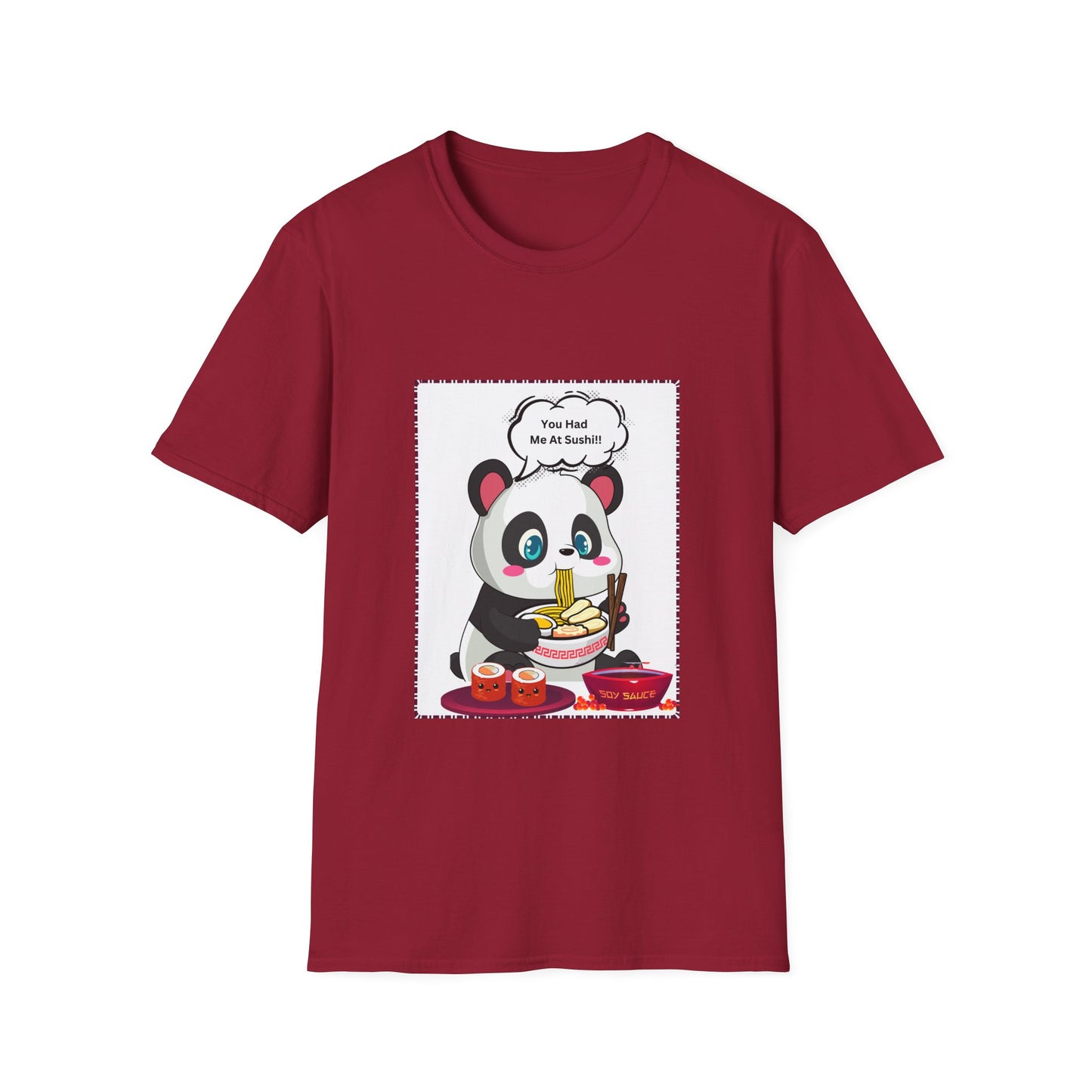 Sushi Lovers-Cute Panda Sushi Lover T-Shirt - Perfect for Foodies and Animal Lovers
