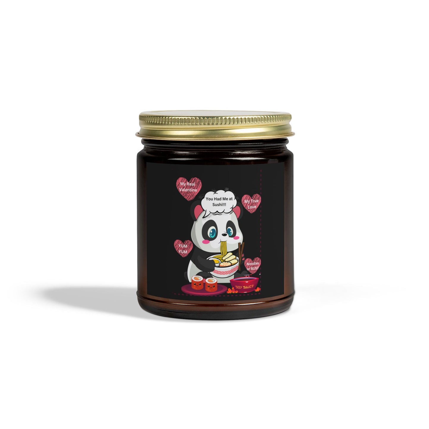 Sushi Lovers-Cute Panda Scented Candles - Coconut Apricot Wax (4oz & 9oz) - Perfect for Gifts and Home Decor