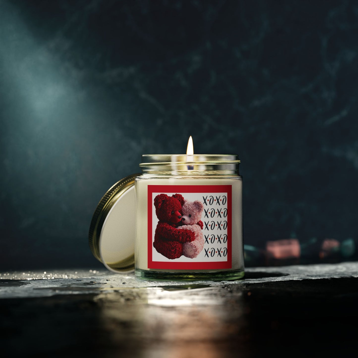 Love you Beary much XOXO-Scented Candles, Coconut Apricot Wax (4oz, 9oz)