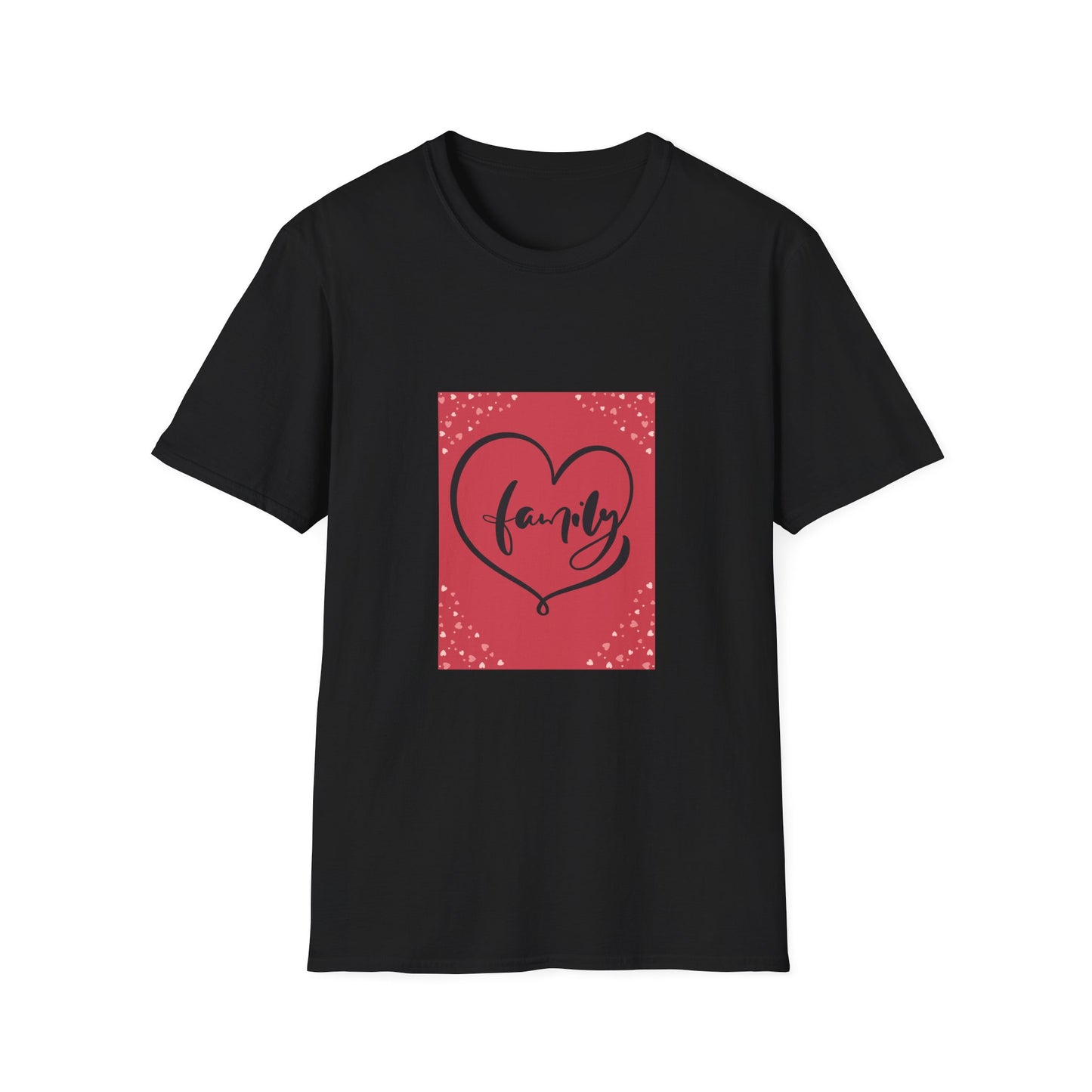 Family Heart Unisex Softstyle T-Shirt - Perfect for Family Gatherings, Celebrations & Holidays