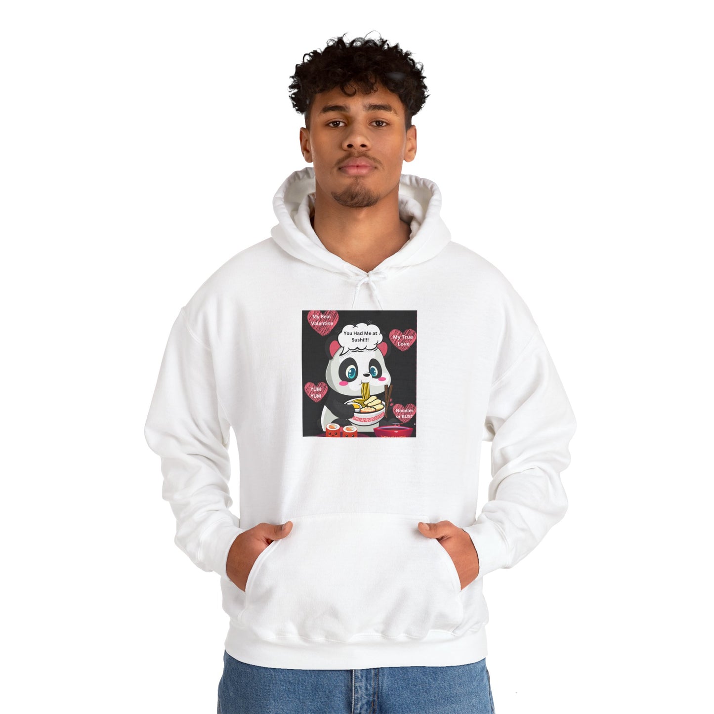 Sushi Lovers-Cute Panda Eating Noodles Unisex Hoodie – Cozy & Fun Design