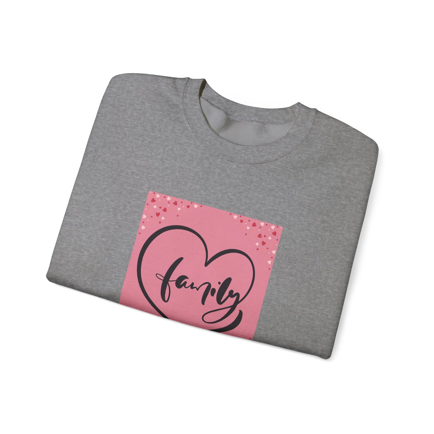 Family Love Crewneck Sweatshirt - Comfortable Unisex Apparel for Cozy Moments