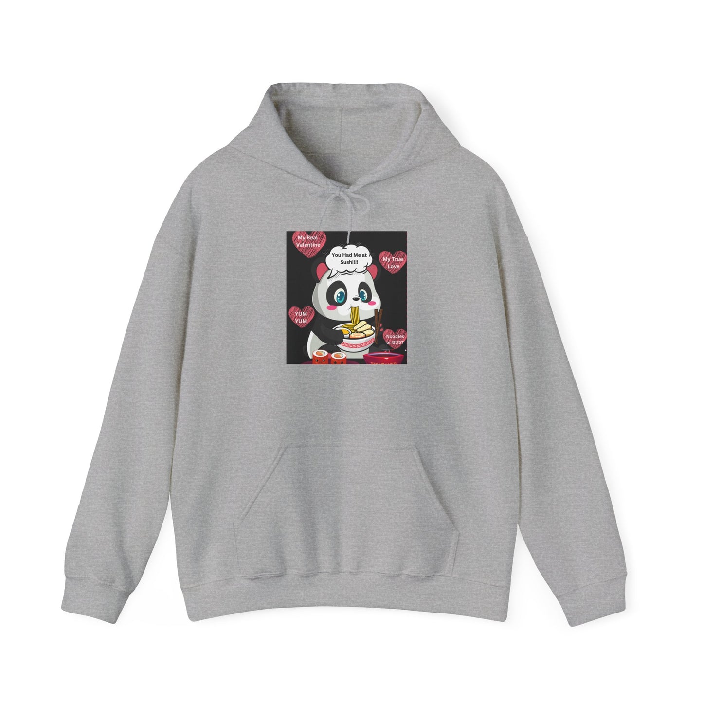 Sushi Lovers-Cute Panda Eating Noodles Unisex Hoodie – Cozy & Fun Design
