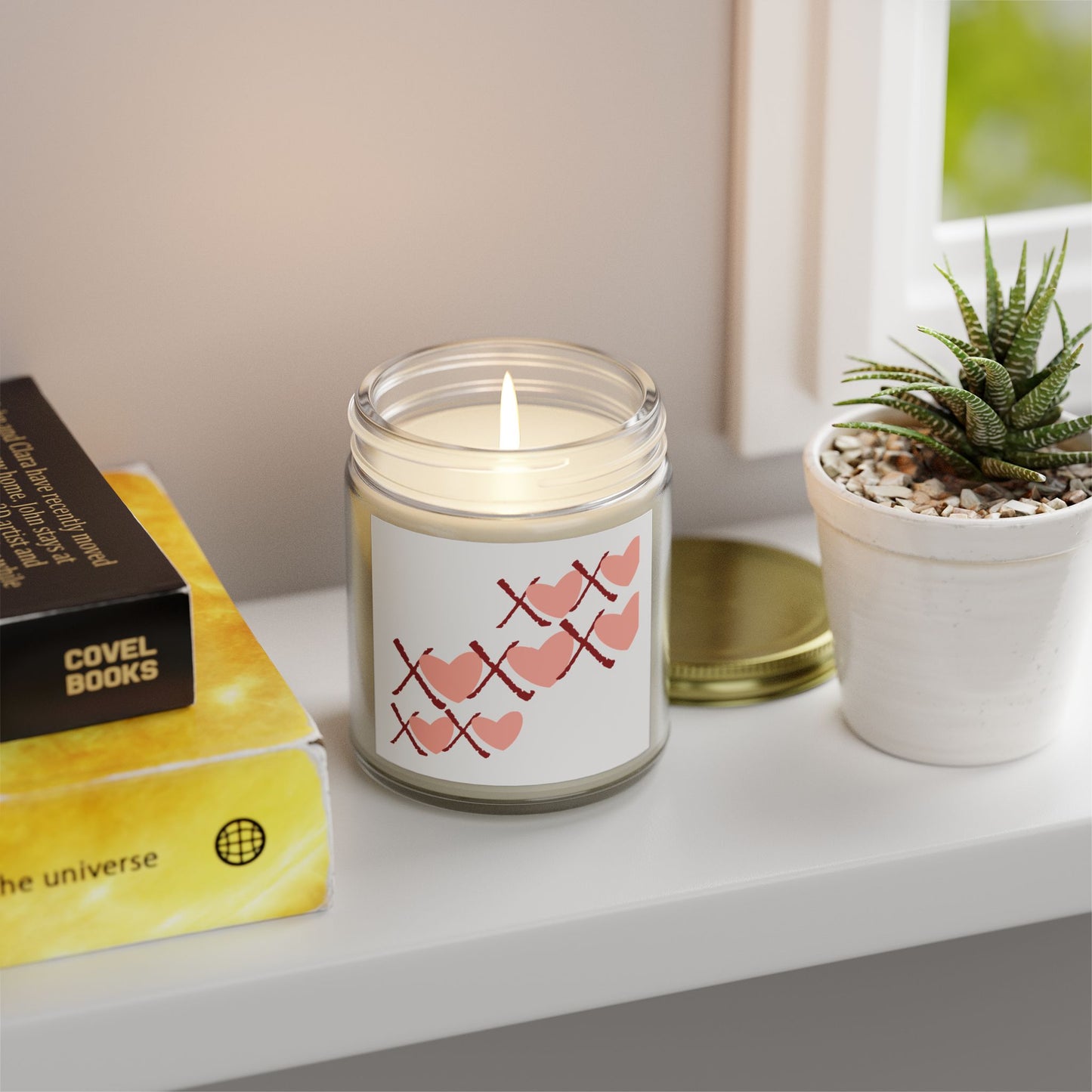 Romantic Heart Scented Candles - Coconut Apricot Wax